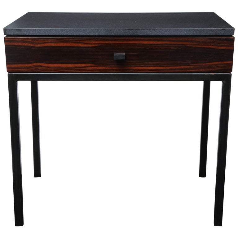 Absolute Black Granite Side Table at 1stDibs