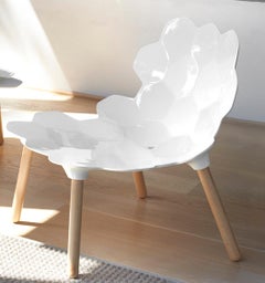 Silla baja Absolute Tarta Blanco Brillante de Roberto Paoli