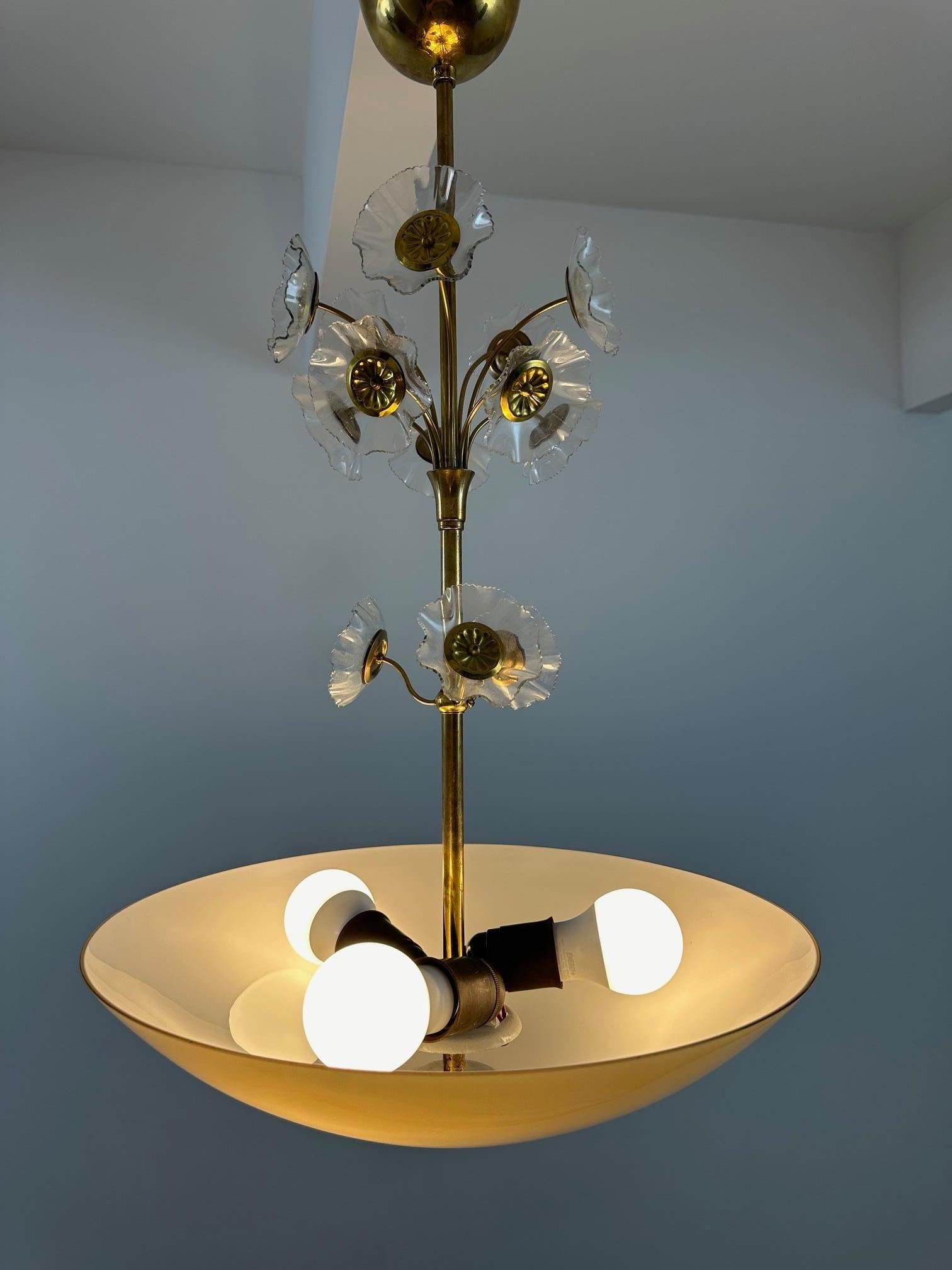 Absolutely Beautiful Lisa Johansson-Pape Chandalier, c. 1950 In Good Condition For Sale In Espoo, FI