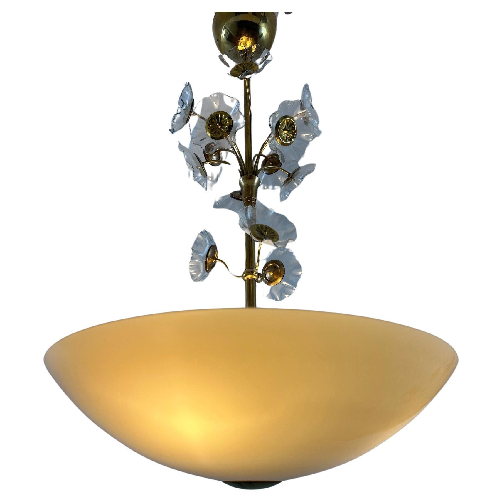 Absolutely Beautiful Lisa Johansson-Pape Chandalier, c. 1950 For Sale