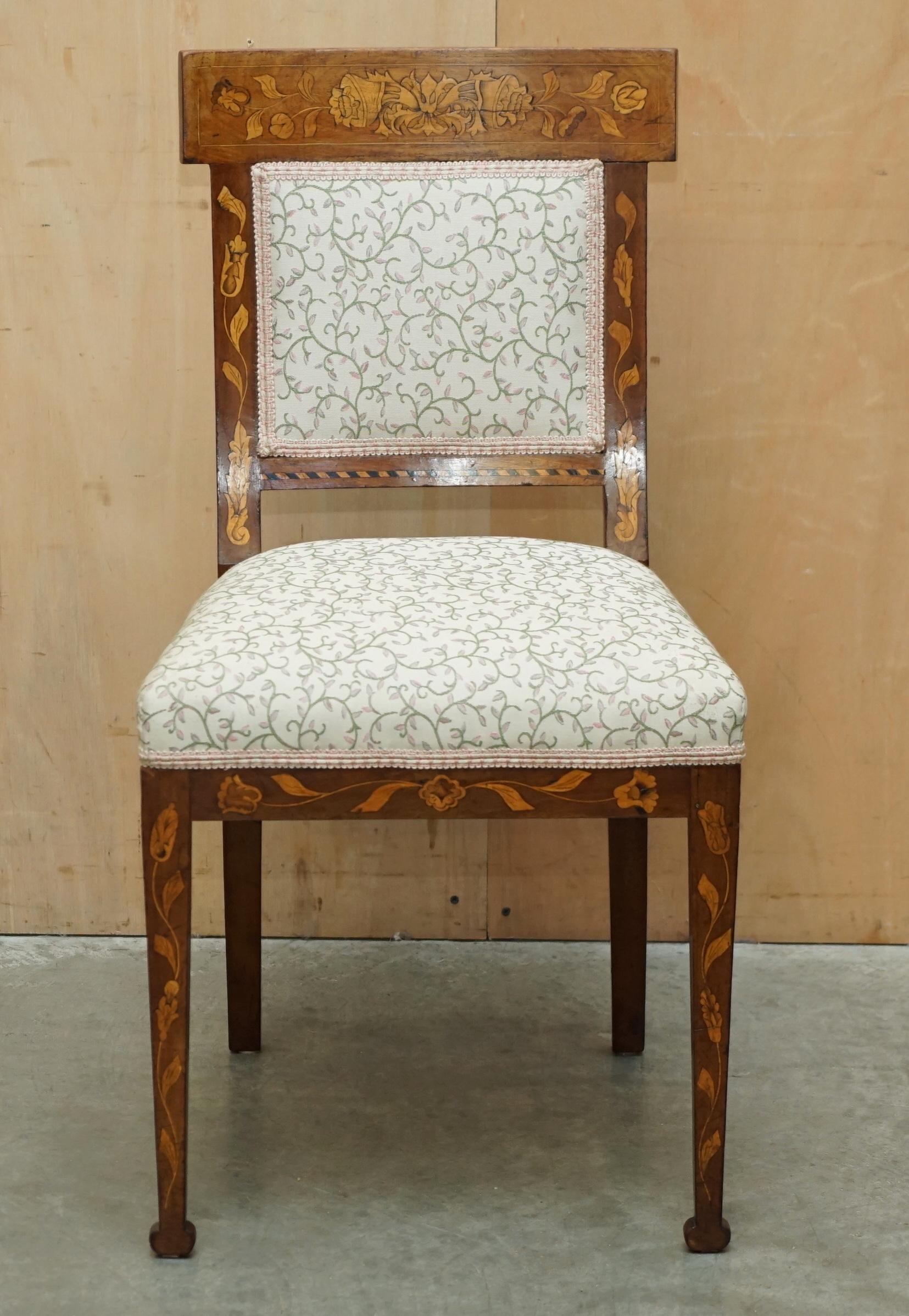 Royal House Antiques

Royal House Antiques is delighted to offer for sale this stunning and exceptionally rare original circa 1820 Dutch inlaid side hall chair with absolutely exquisite marquetry work 

Please note the delivery fee listed is just a