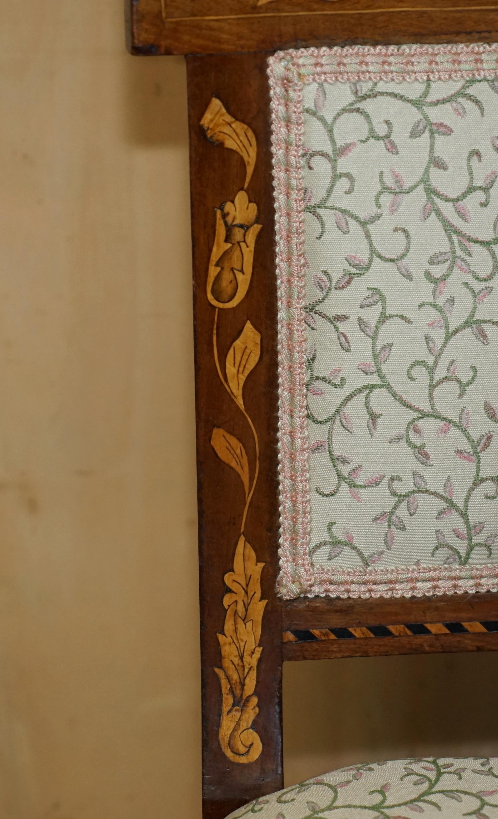 Early 19th Century ABSOLUTELY EXQUISITE ANTIQUE CIRCA 1820 DUTCH MARQUETRY INLAID SiDE HALL CHAIR