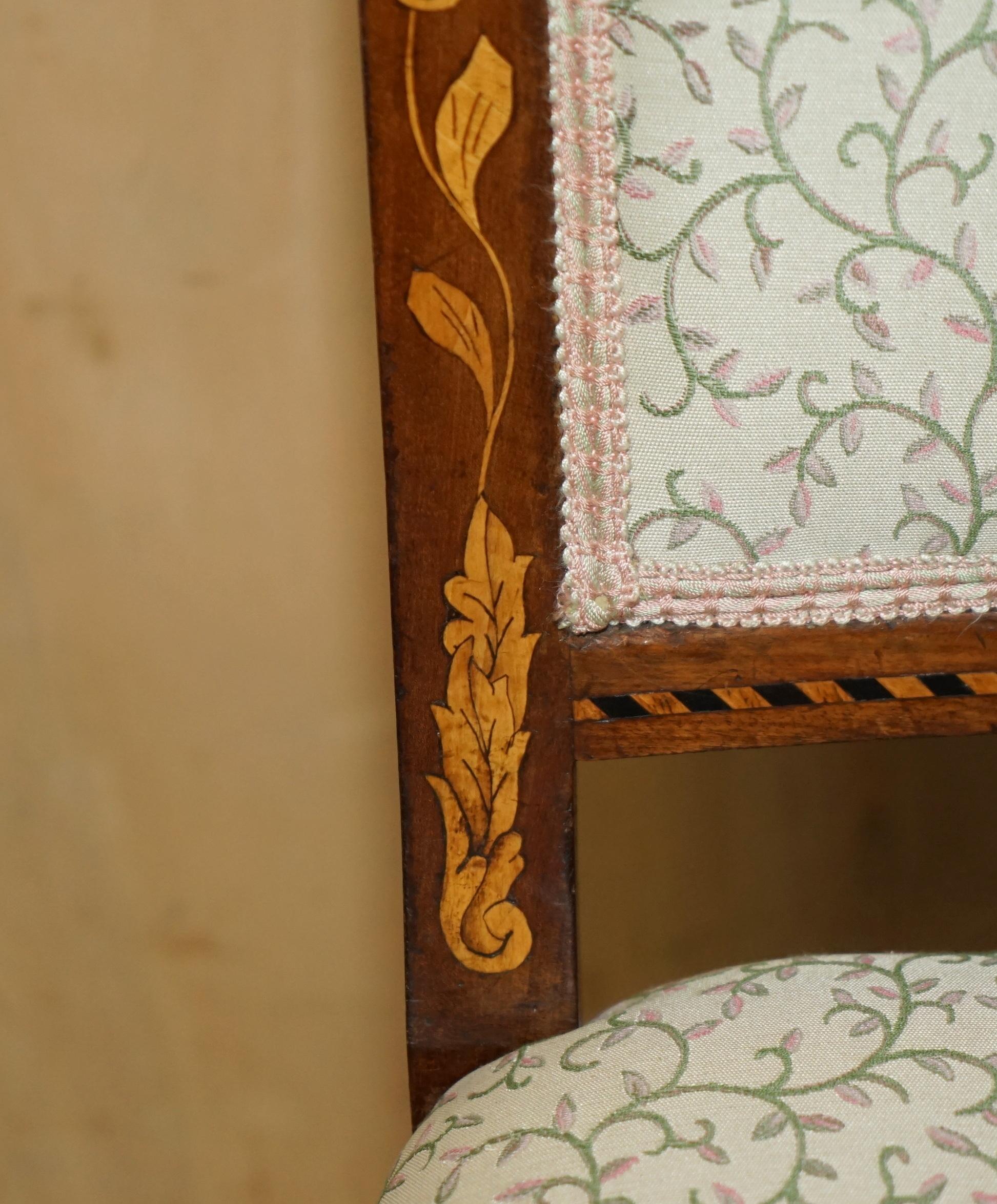 Elm ABSOLUTELY EXQUISITE ANTIQUE CIRCA 1820 DUTCH MARQUETRY INLAID SiDE HALL CHAIR
