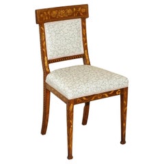 ABSOLUTELY EXQUISITE ANTIQUE CIRCA 1820 DUTCH MARQUETRY INLAID SiDE HALL CHAIR