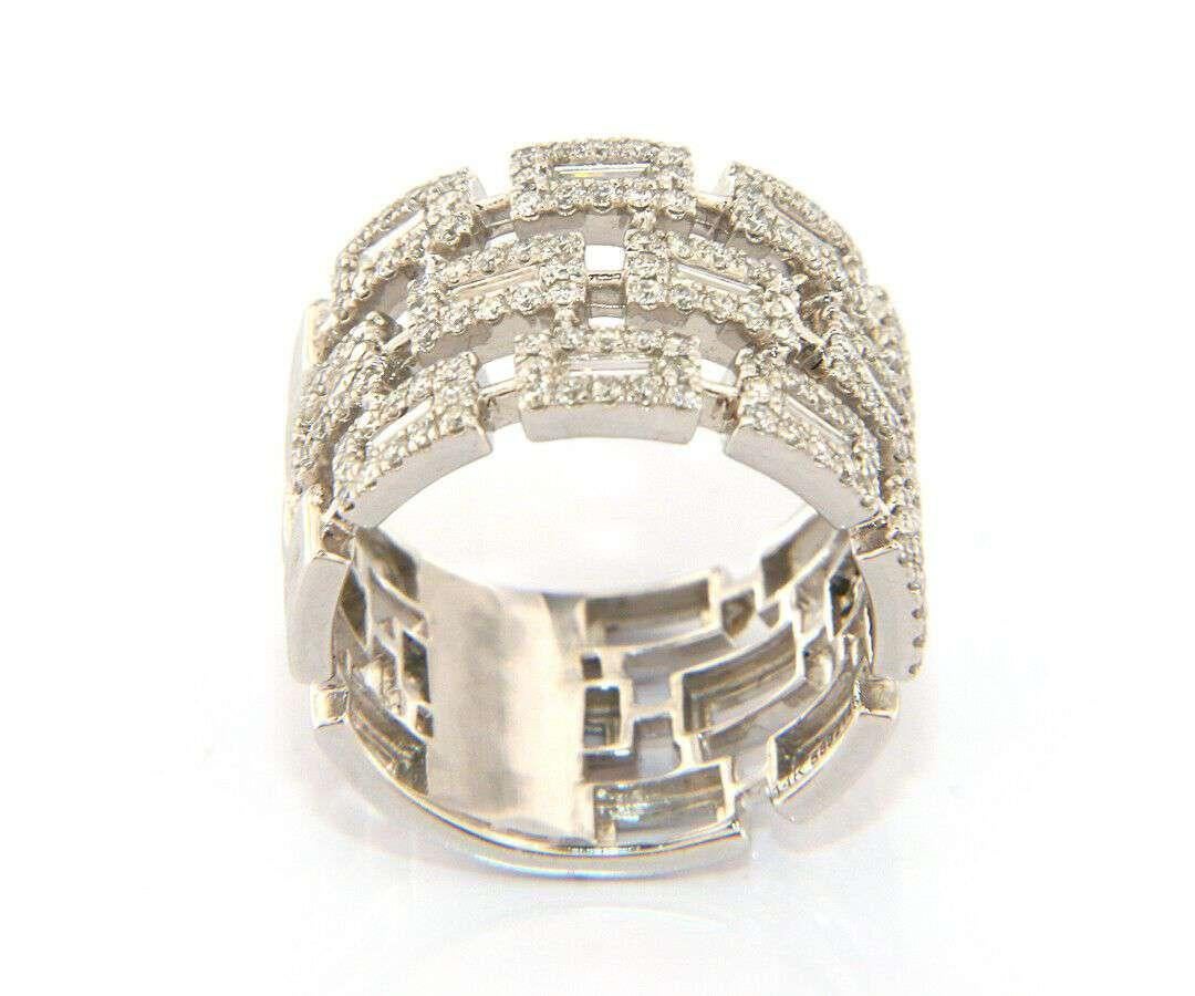 Women's Absolutely Fantastic Gabriel & Co Diamond Band at 1.35CTW in 14K White Gold, New For Sale