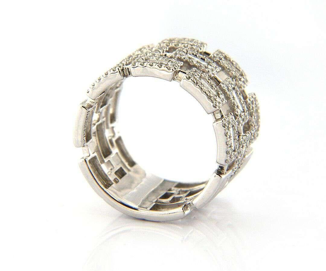 Absolutely Fantastic Gabriel & Co Diamond Band at 1.35CTW in 14K White Gold, New For Sale 1