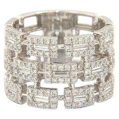Absolutely Fantastic Gabriel 
Co Diamond Band at 1.35CTW in 14K White Gold, New