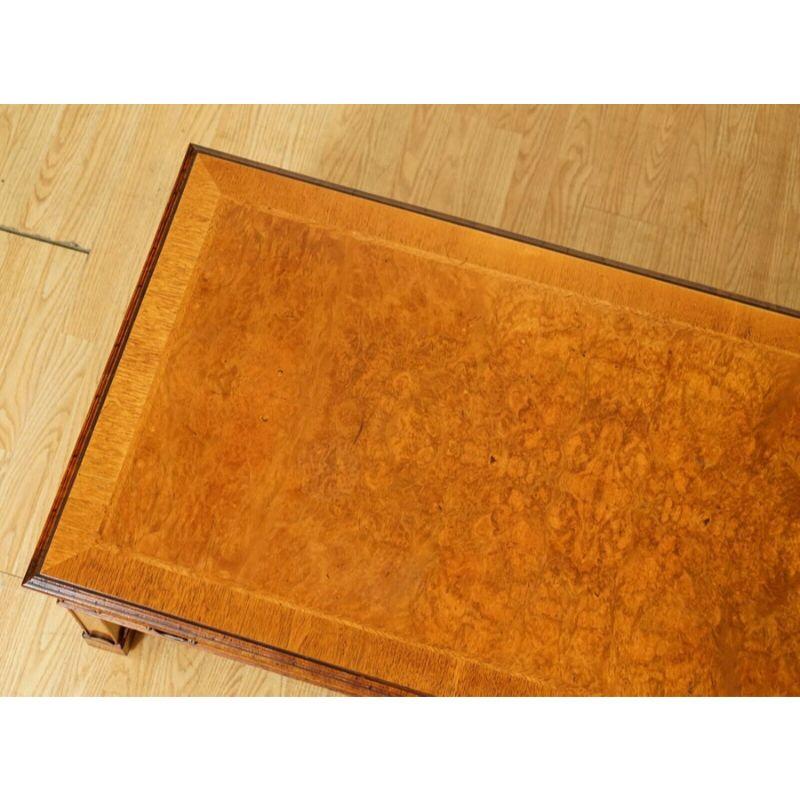 Absolutely Gorgeous Burr Walnut Brights of Nettlebed Coffee Table Two Drawers For Sale 1