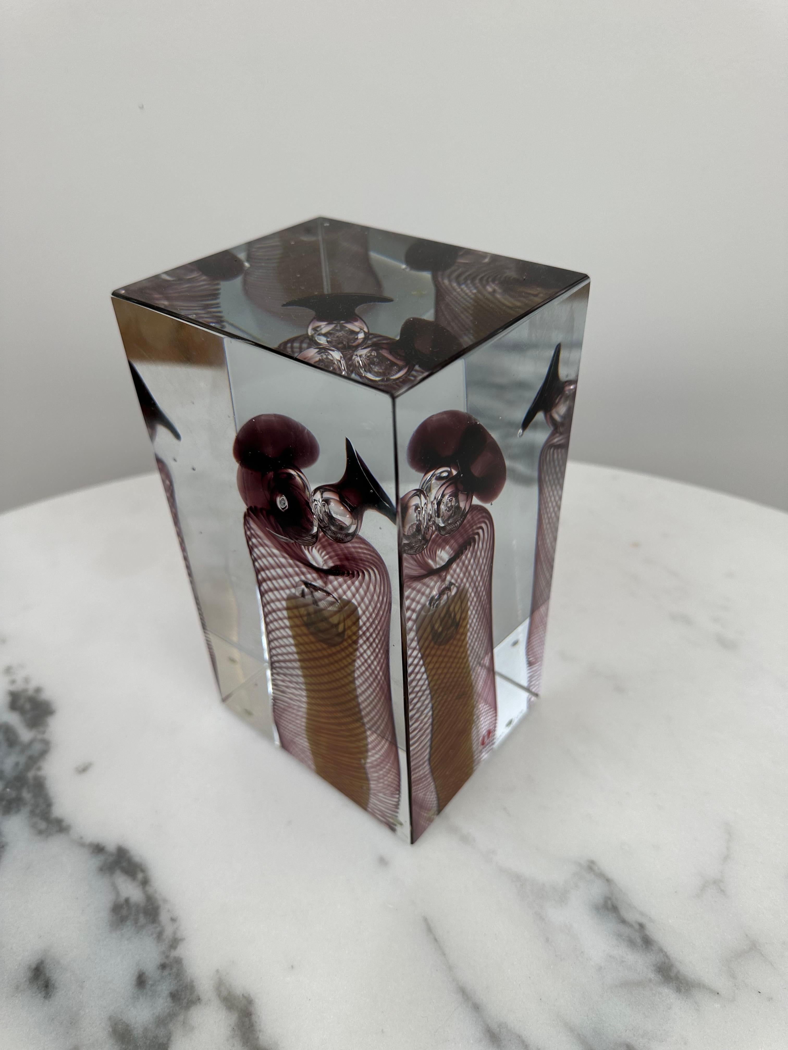 Absolut prächtiger Oiva Toikka-Glaswürfel aus Glas – Sonderausgabe 3 / 50 Iittala im Zustand „Hervorragend“ im Angebot in Espoo, FI