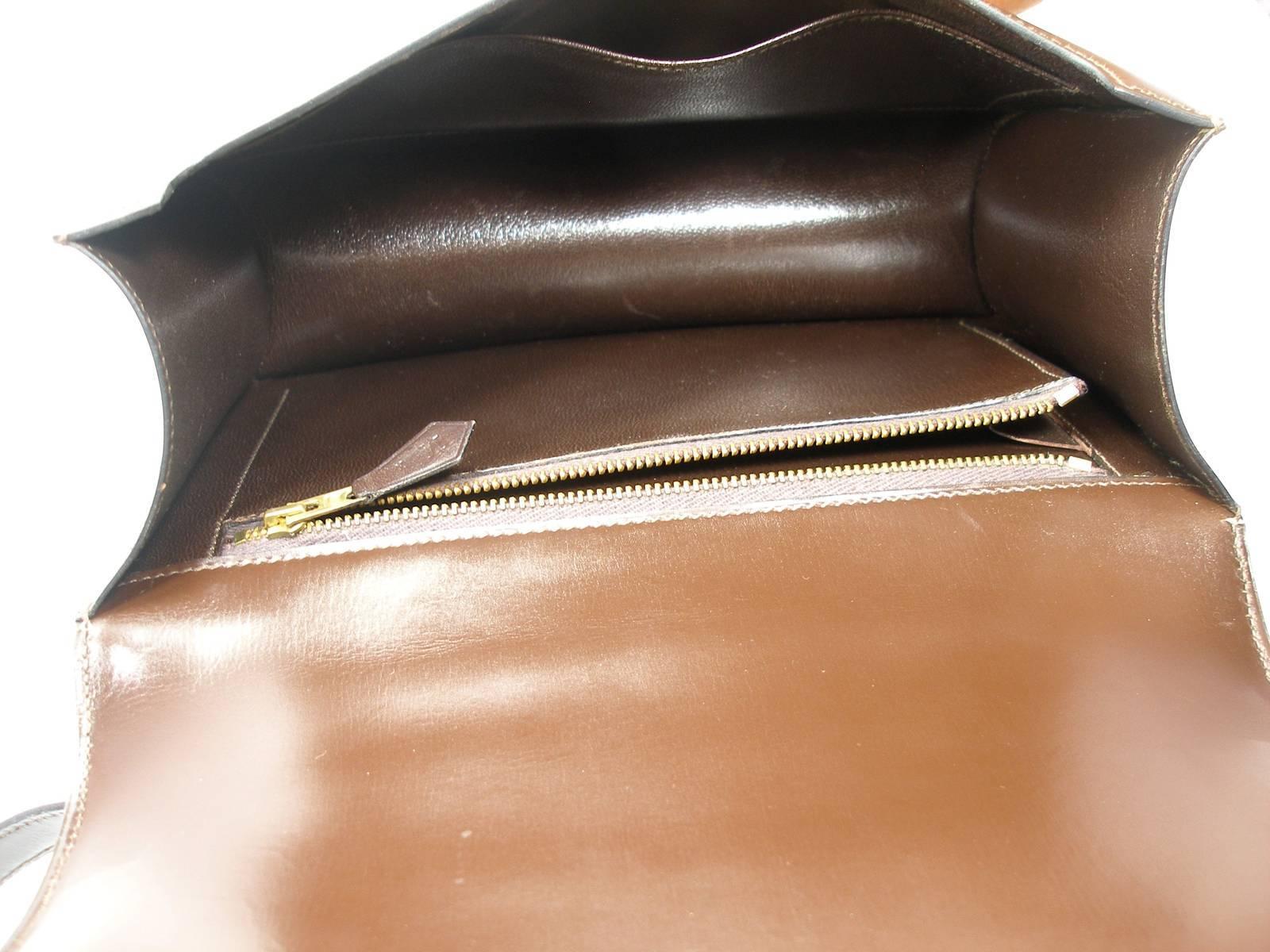 Absoluty Collectible Hermés Vintage Brown Box Calf Sologne 23 cm Shoulder Bag  4