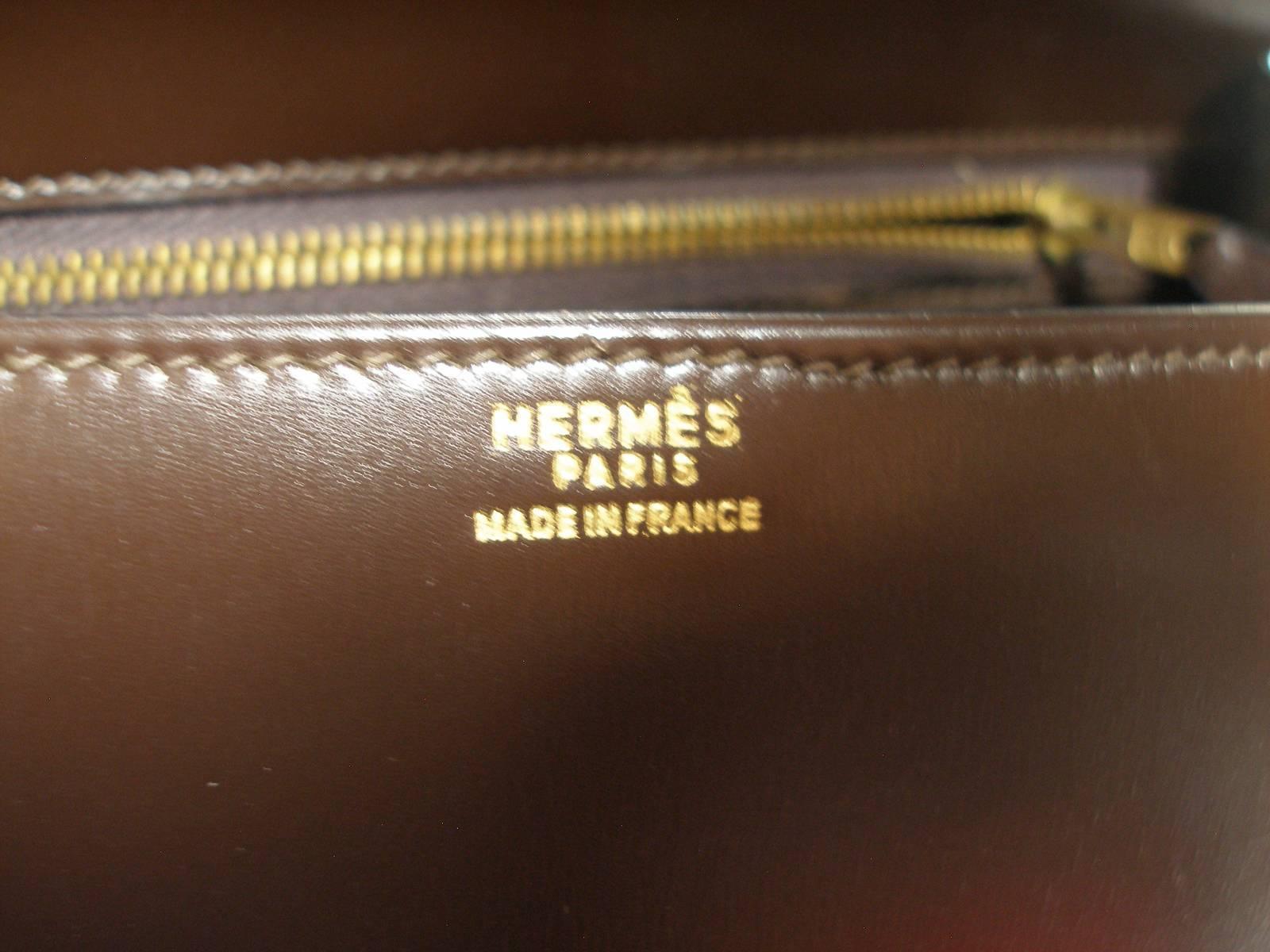Absoluty Collectible Hermés Vintage Brown Box Calf Sologne 23 cm Shoulder Bag  3