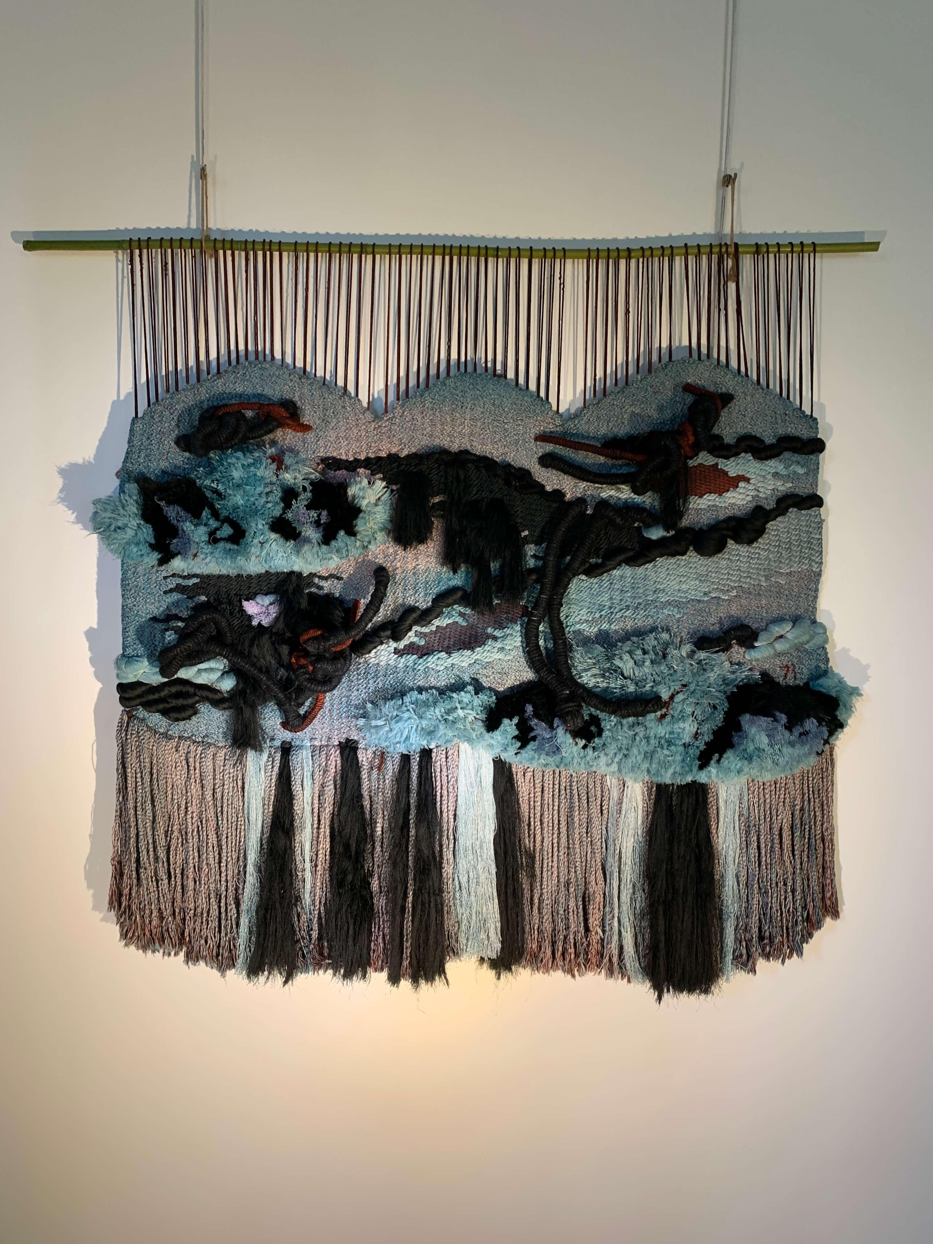 Spanish Abstact wall tapestry dated 1971 For Sale