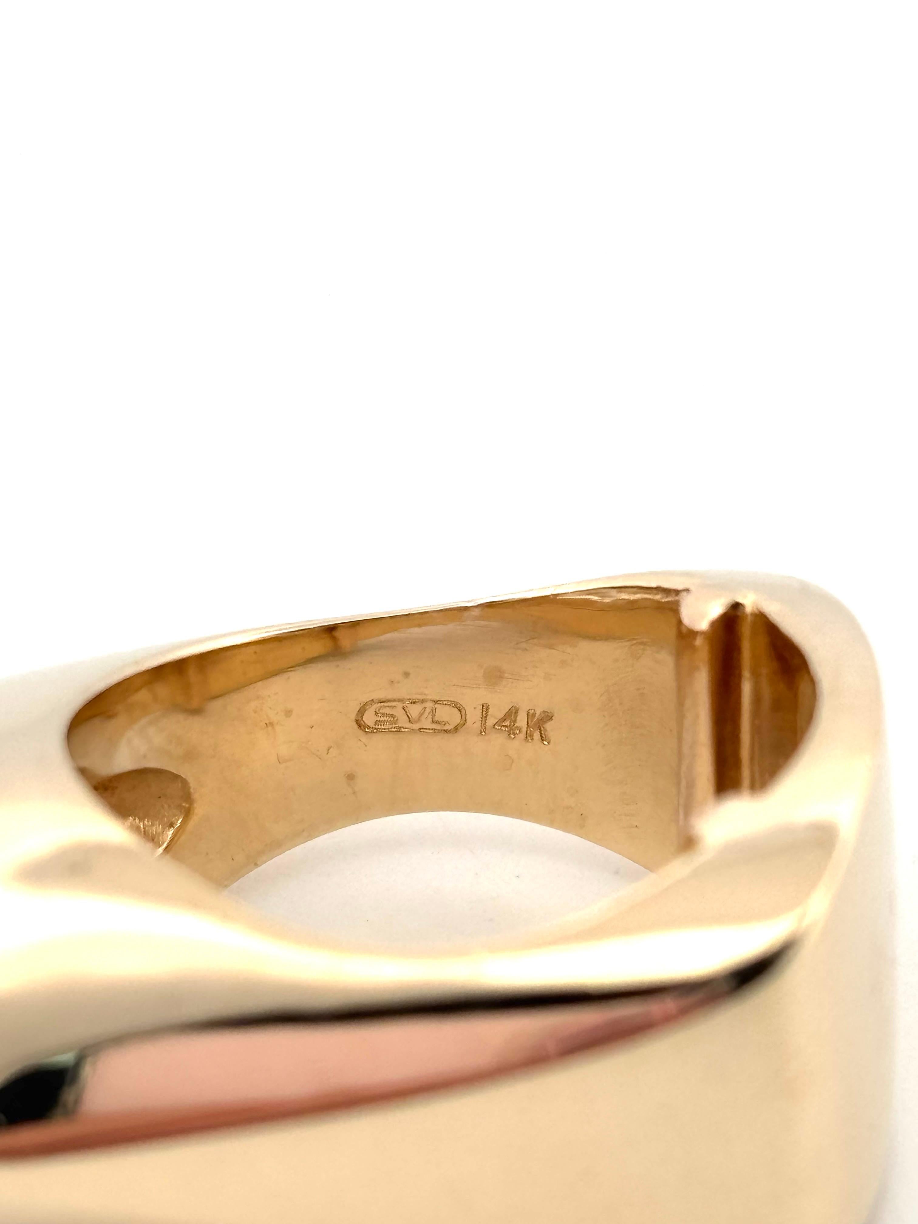 Anillo abstracto de banda ancha con diamantes naturales talla trillón y redonda de 1,33 quilates en venta 4