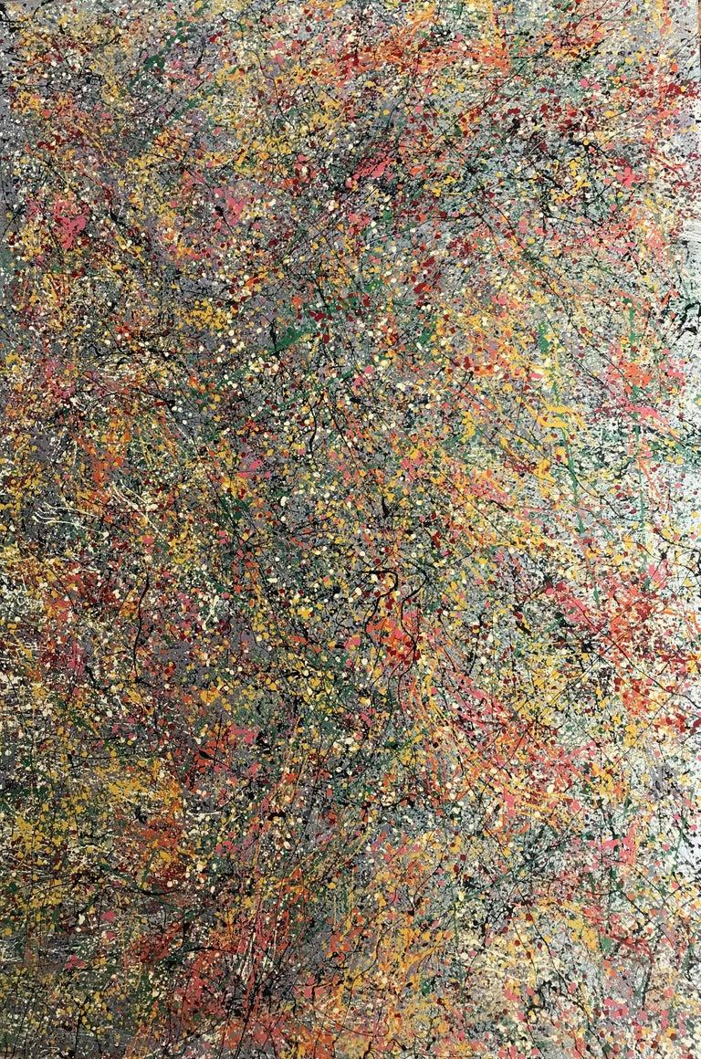 Abstrakt # 17 Mixed Medium Gemälde auf Leinwand von Luigi Cosentino, Gemälde auf Leinwand (Kanadisch) im Angebot