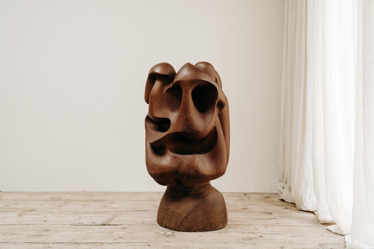 20th Century Abstract 1950's Wooden Sculpture