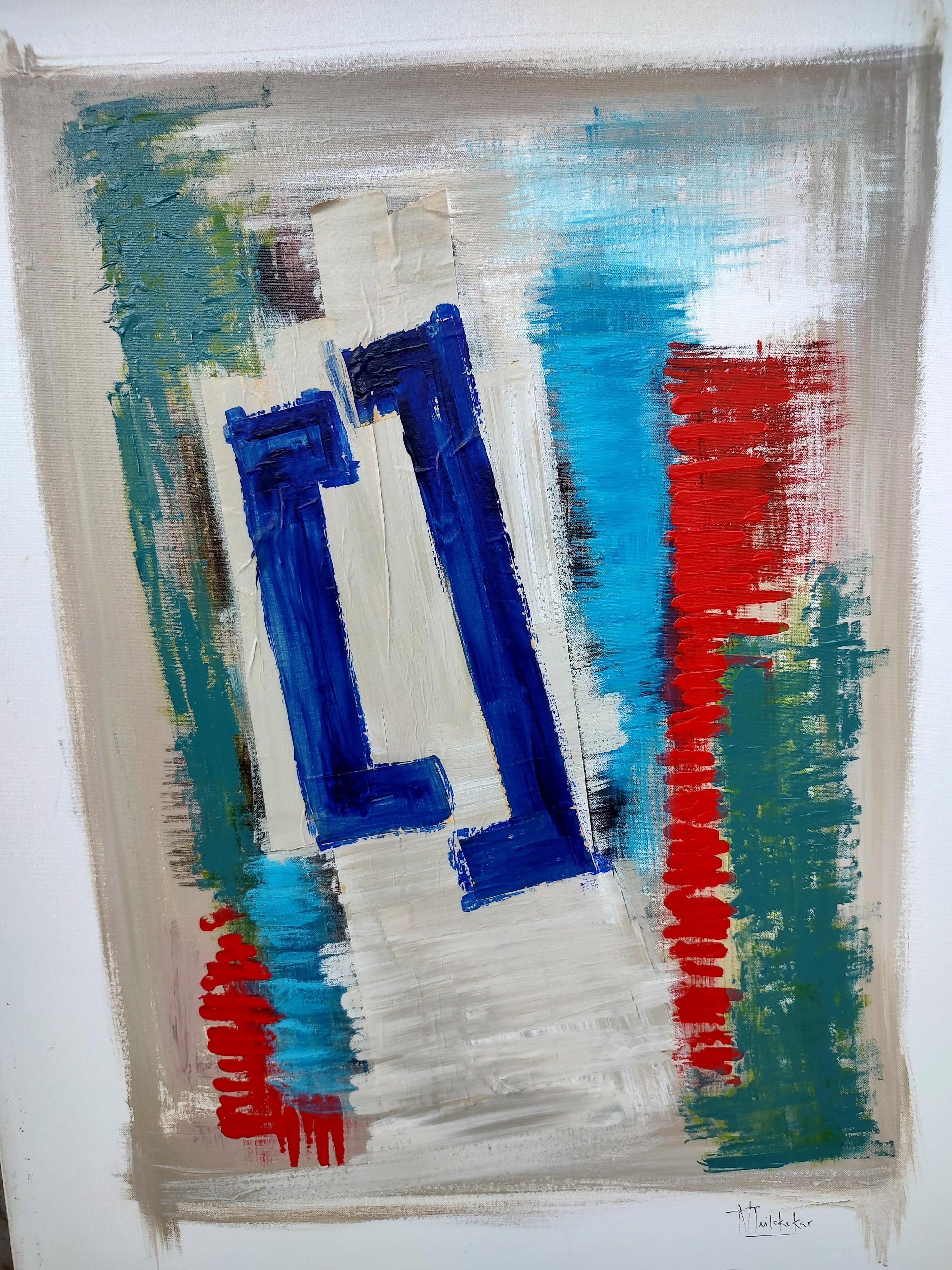 Abstract #2 Oil on Canvas by Milo Kekav? For Sale 4