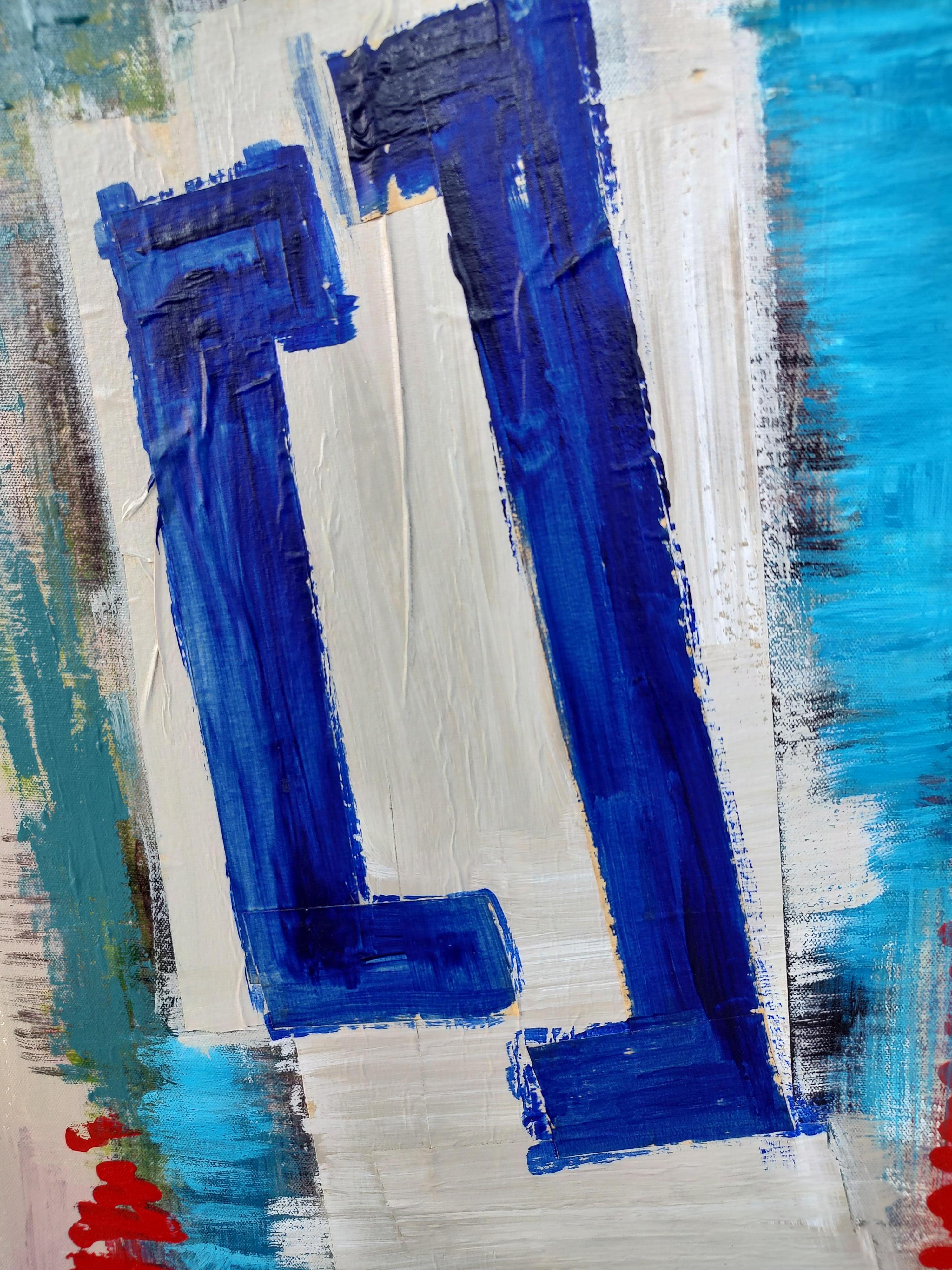 Abstrait #2 Huile sur toile de Milo Kekav ? Bon état - En vente à Port Jervis, NY