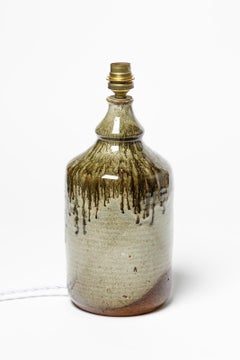 Lampe de bureau abstraite en céramique du XXe siècle par Andr Bodin La Borne 1950 Design