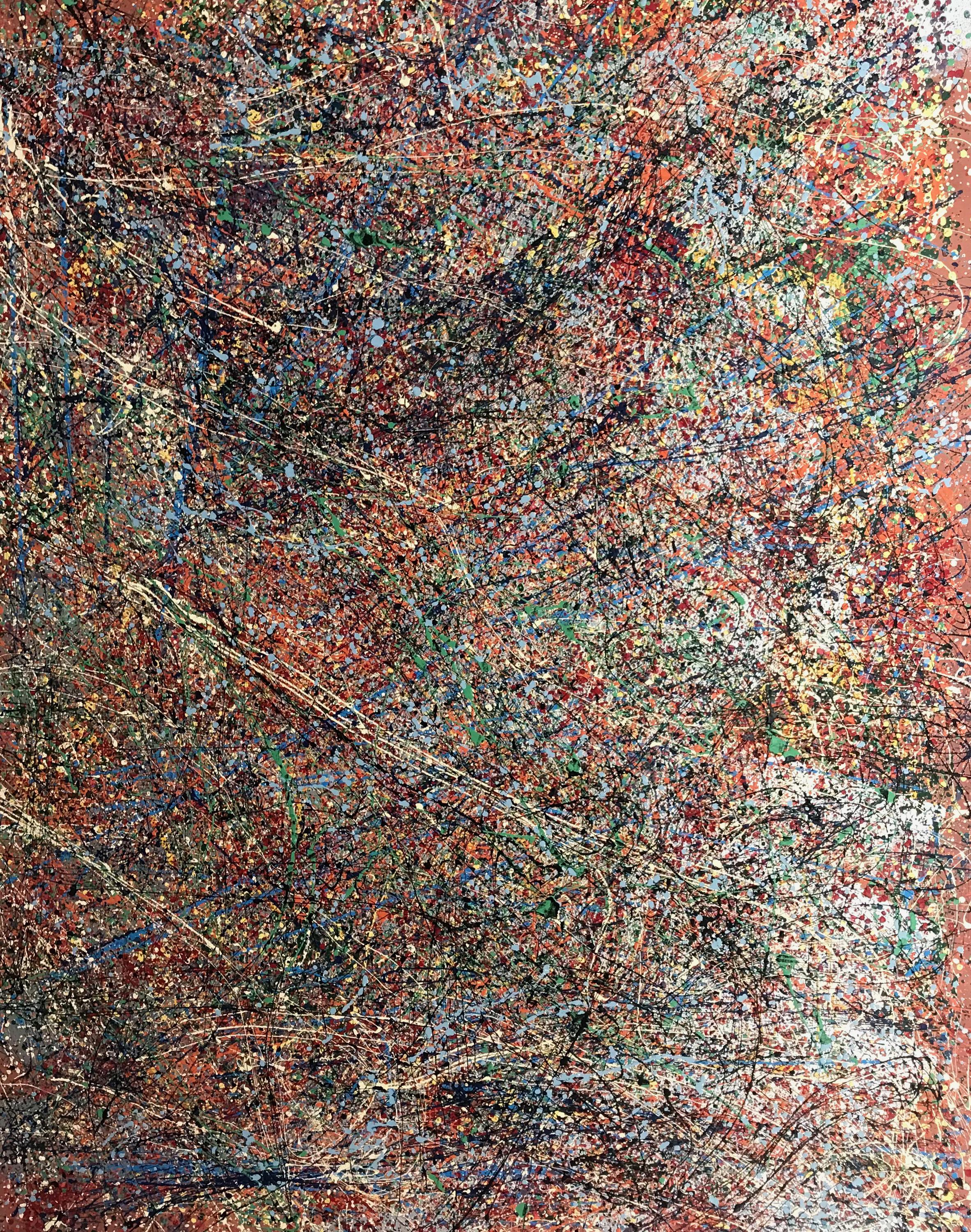 Pintura abstracta en técnica mixta, firmada: Luigi Cosentino, titulado 