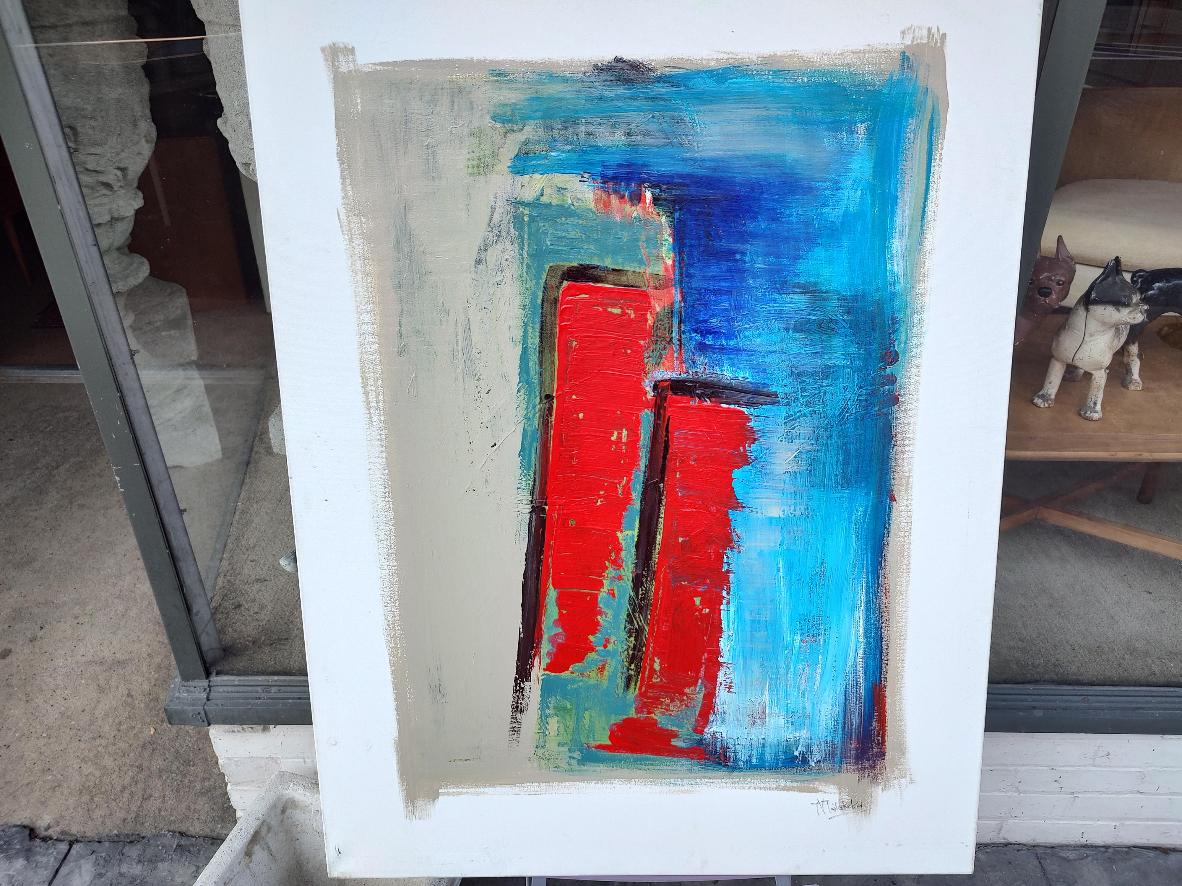 Abstract #3 Oil on Canvas by Milo Kekav? For Sale 2