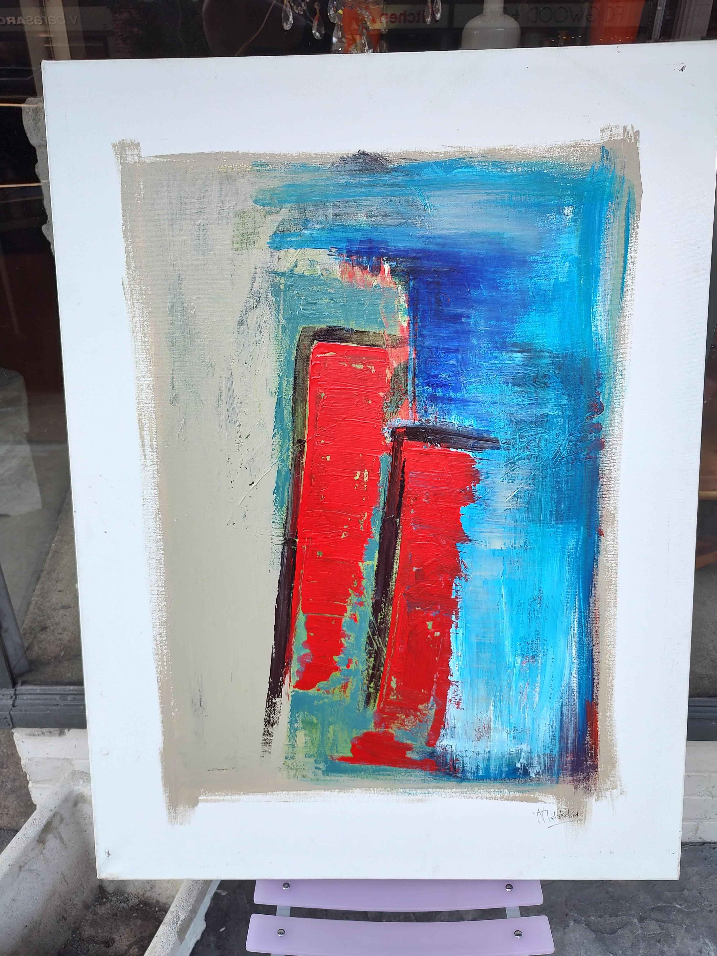 Abstract #3 Oil on Canvas by Milo Kekav? For Sale 5