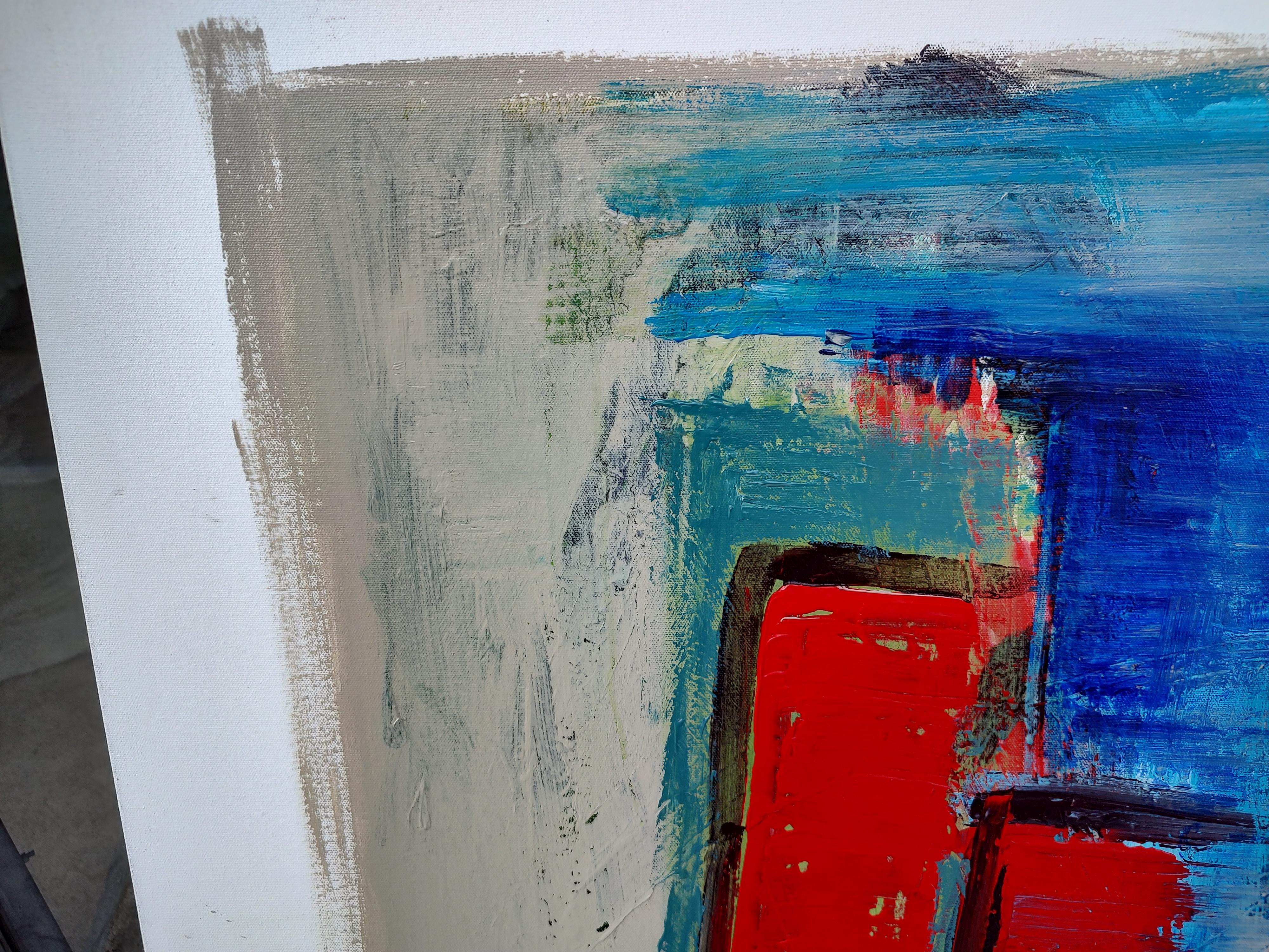 Nord-américain Abstrait n°3 huile sur toile de Milo Kekav ? en vente