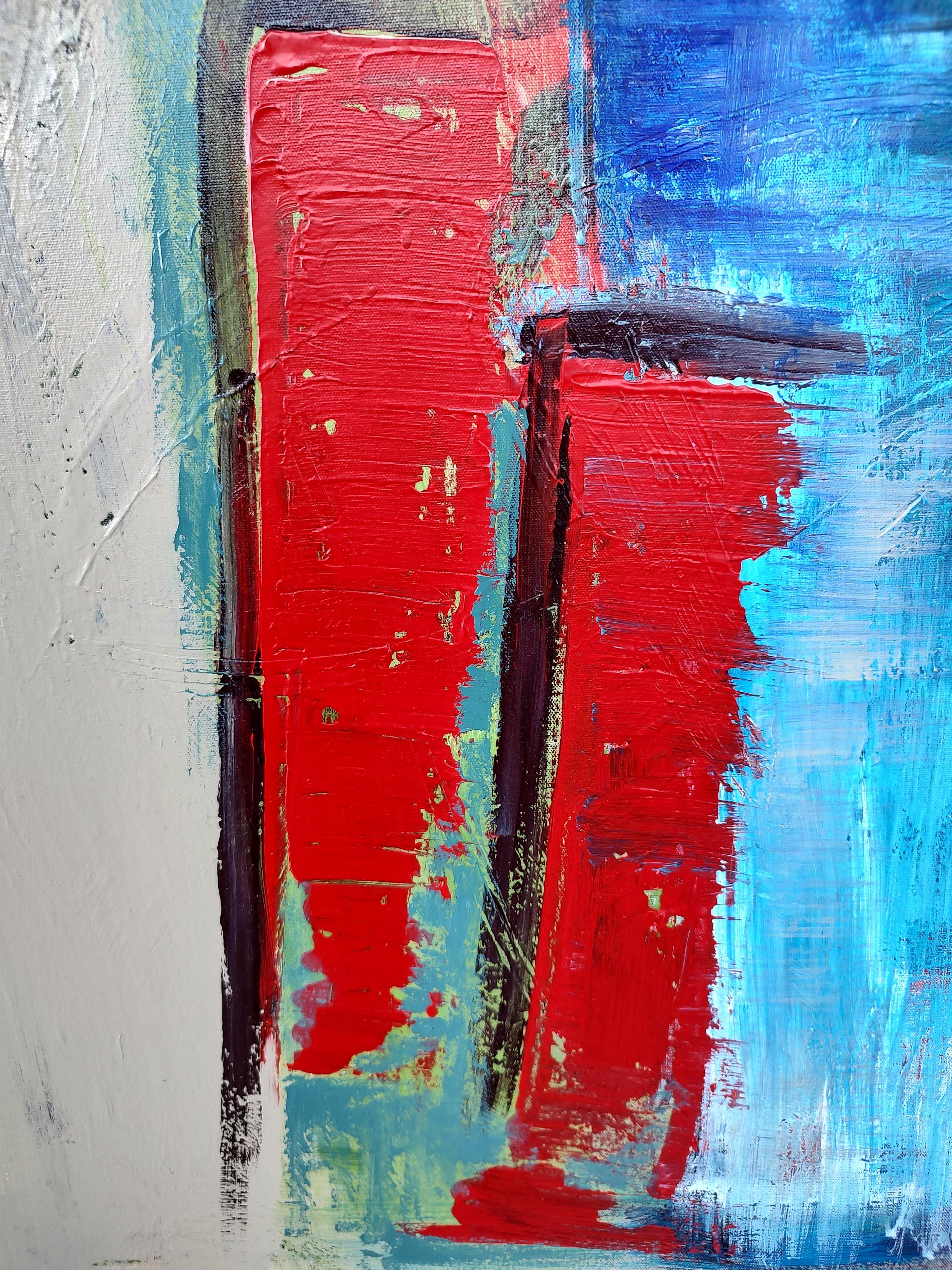 Toile Abstrait n°3 huile sur toile de Milo Kekav ? en vente
