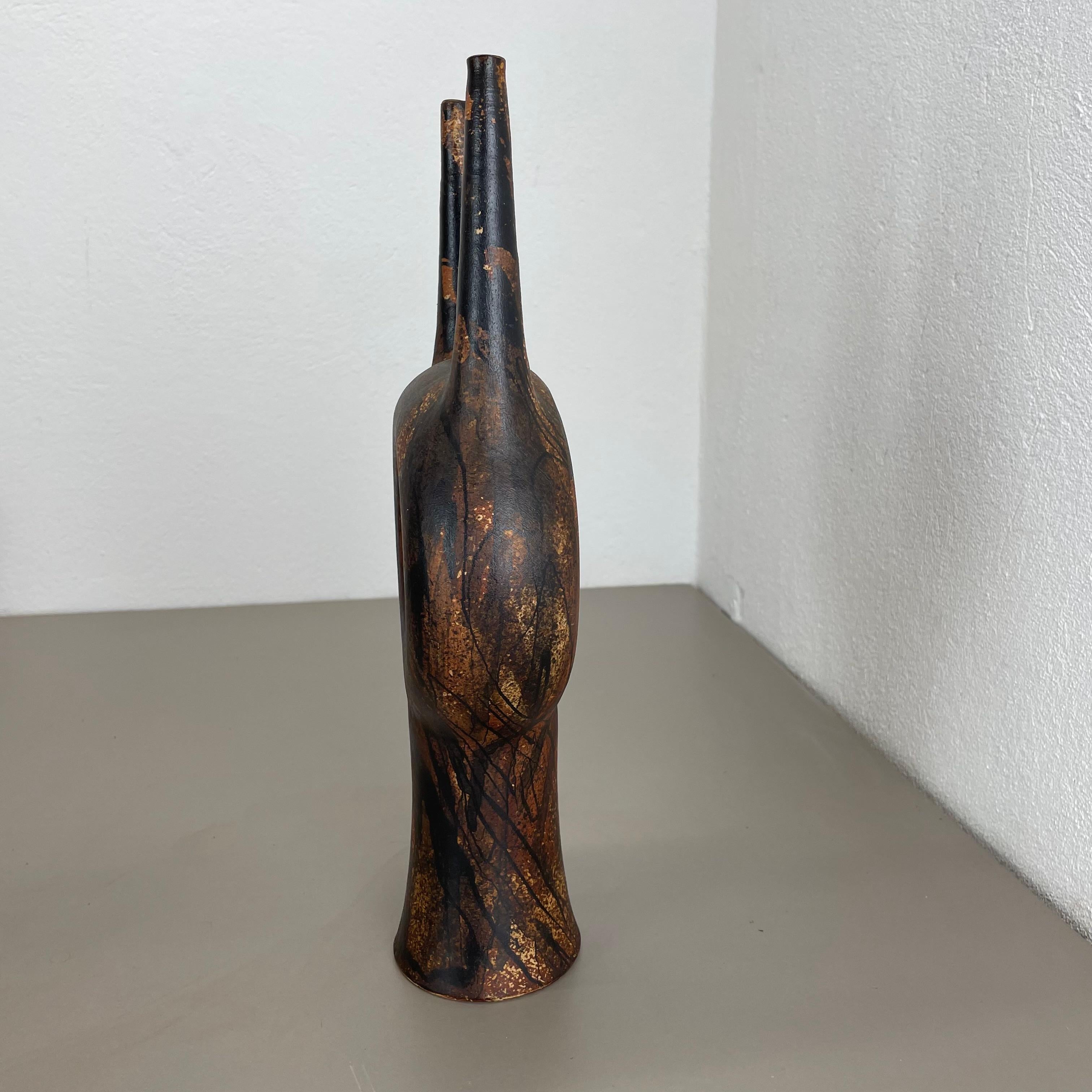 Vaso astratto da 37 cm in ceramica Studio Pottery, Gerhard Liebenthron, Germania, 1979 in vendita 4
