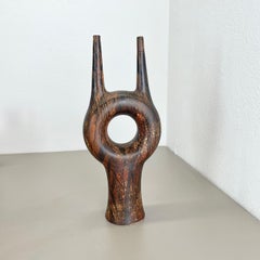 Abstrakte 37cm Keramikvase aus Studio-Keramik, Gerhard Liebenthron, Deutschland, 1979