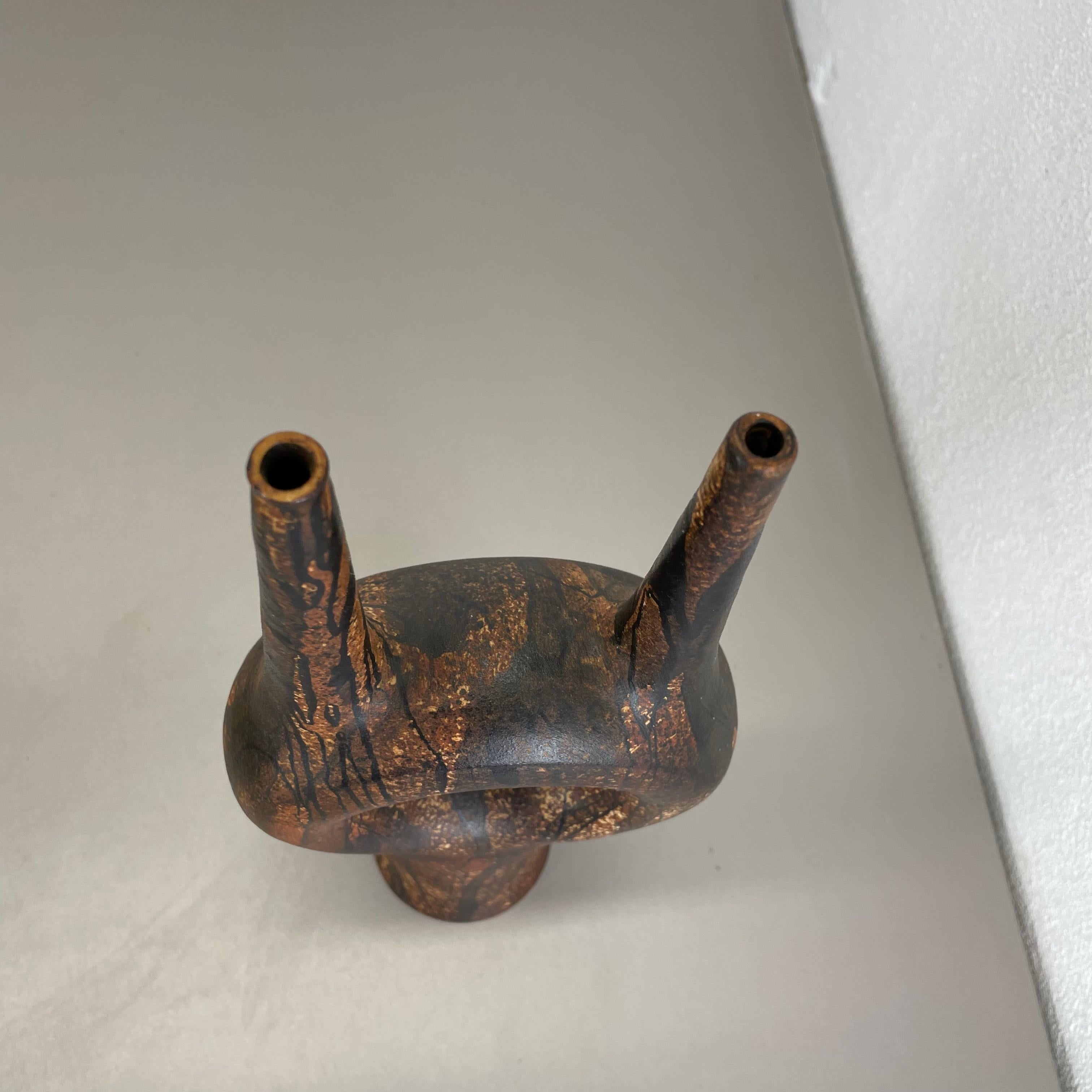 Ceramica Vaso astratto da 37 cm in ceramica Studio Pottery, Gerhard Liebenthron, Germania, 1979 in vendita
