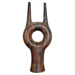 Abstract 37cm Ceramic Studio Pottery Vase, Gerhard Liebenthron, Germany, 1979