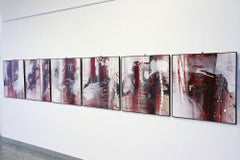 Abstraktes 6-teiliges Gemälde in Acryl auf Leinwand „Der Tod Redet“ von MS, AT 2013