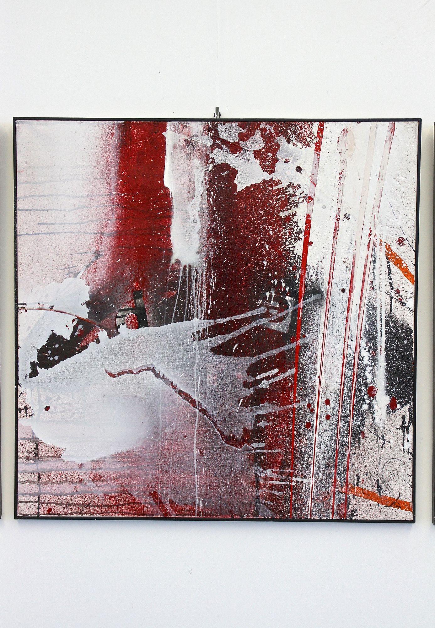 Abstraktes 6-teiliges Gemälde in Acryl auf Leinwand „Der Tod Redet“ von MS, AT 2013 im Angebot 1