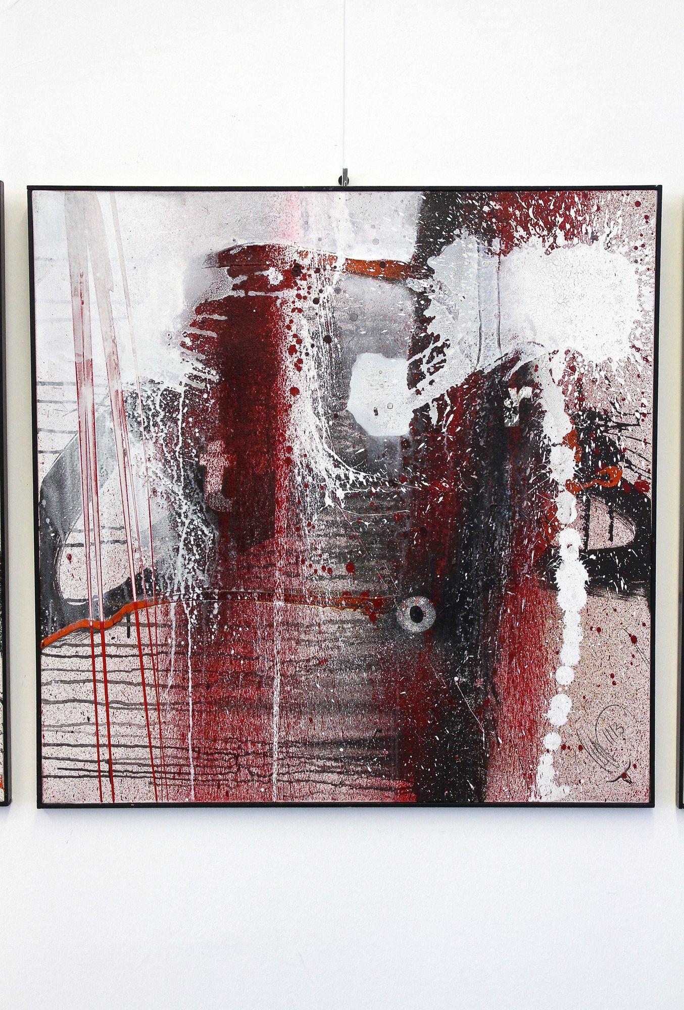 Abstraktes 6-teiliges Gemälde in Acryl auf Leinwand „Der Tod Redet“ von MS, AT 2013 im Angebot 2