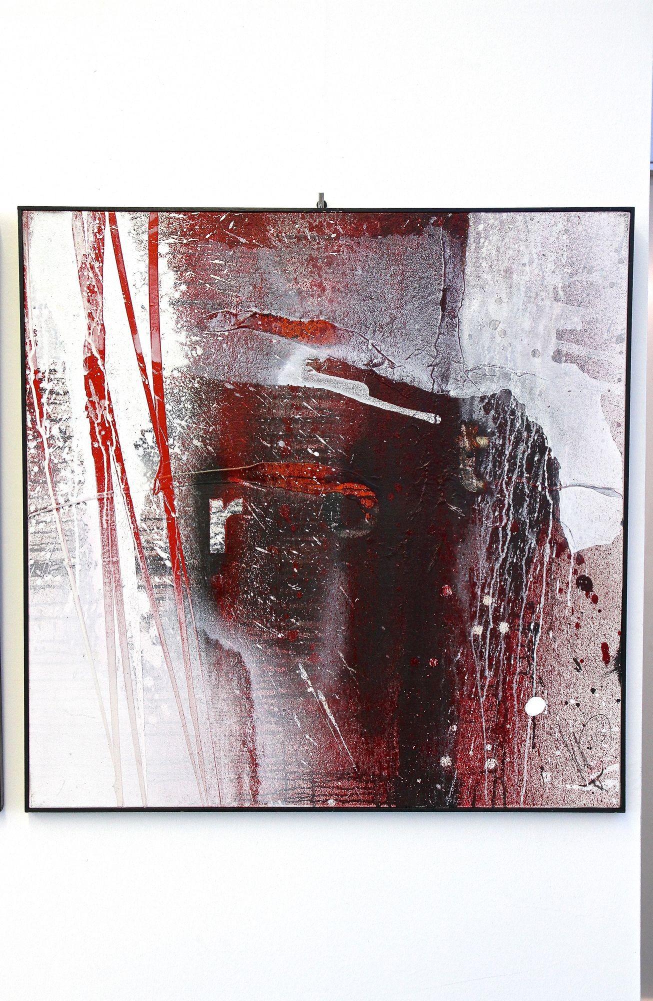 Abstraktes 6-teiliges Gemälde in Acryl auf Leinwand „Der Tod Redet“ von MS, AT 2013 im Angebot 3