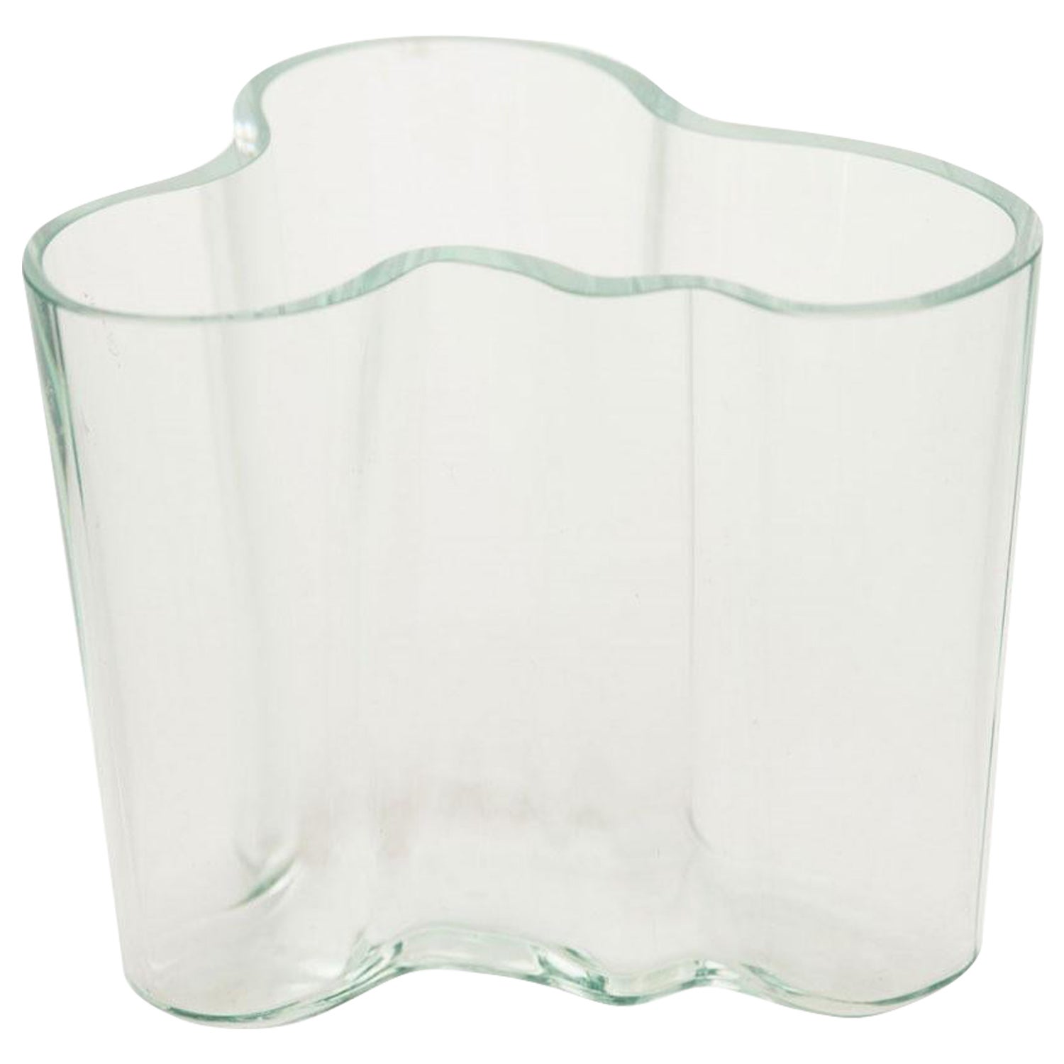 Abstract Aalto Clear Glass Vase