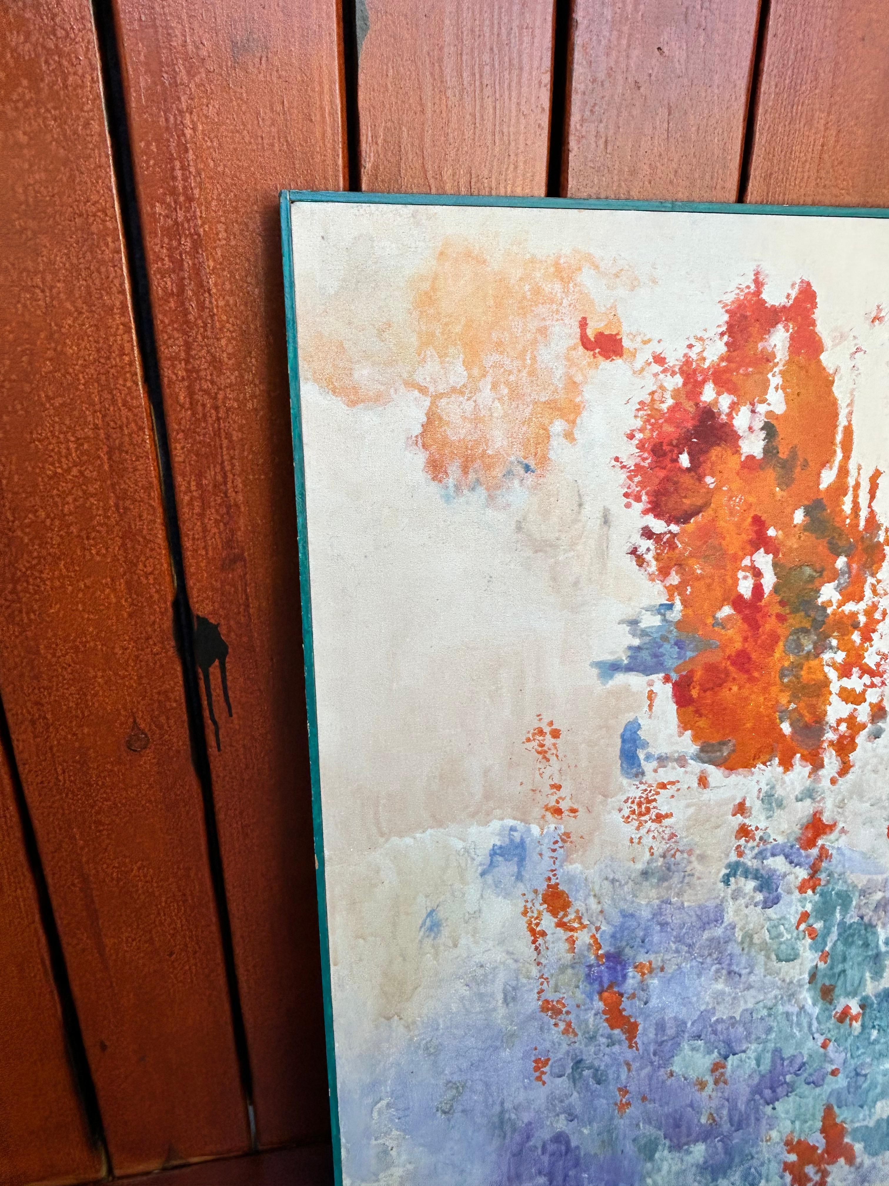 Abstrakte Acryl auf Leinwand 1967 von Künstler Vaiksnoras (Moderne der Mitte des Jahrhunderts) im Angebot