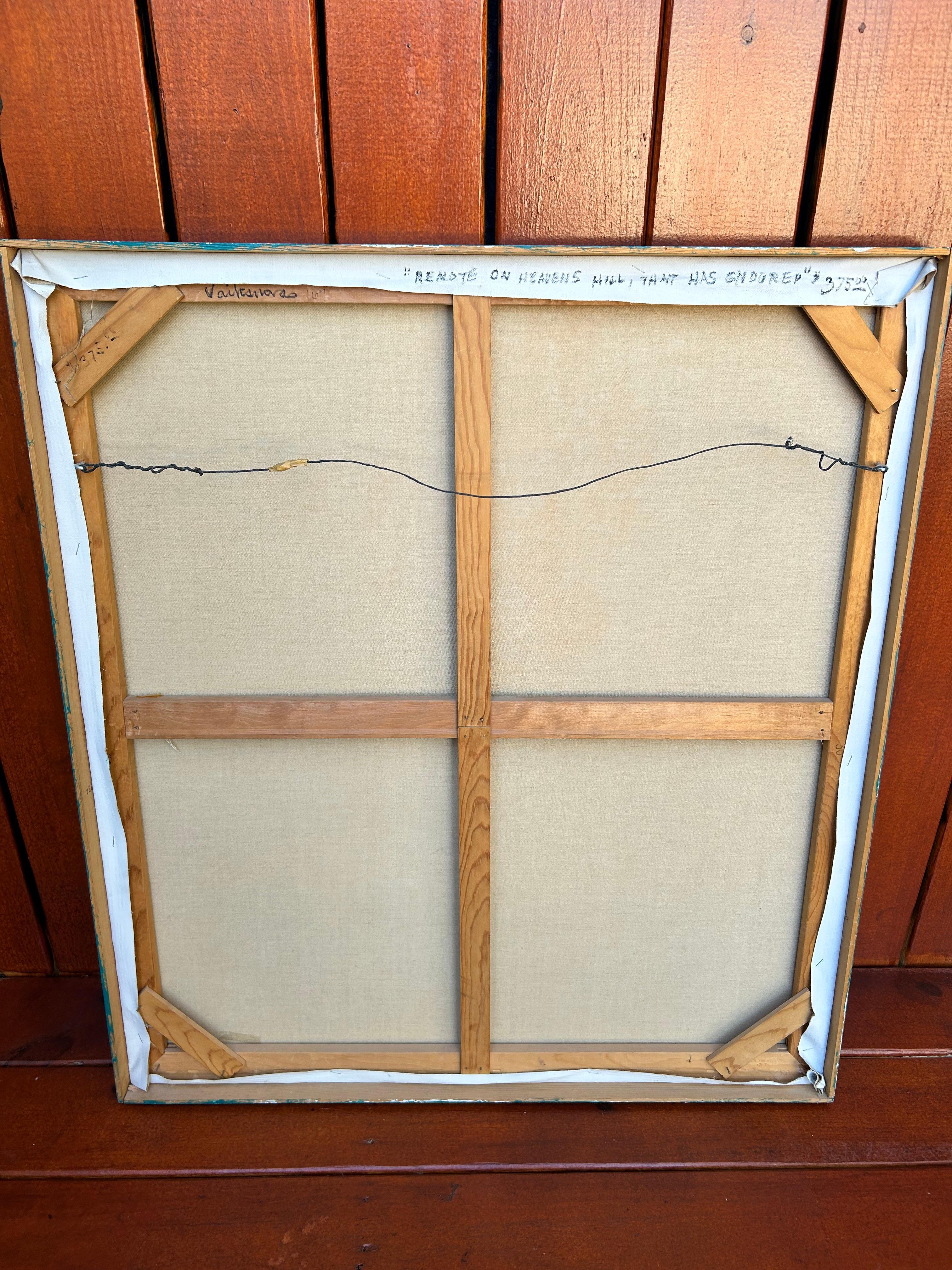 Abstrakte Acryl auf Leinwand 1967 von Künstler Vaiksnoras (Mitte des 20. Jahrhunderts) im Angebot