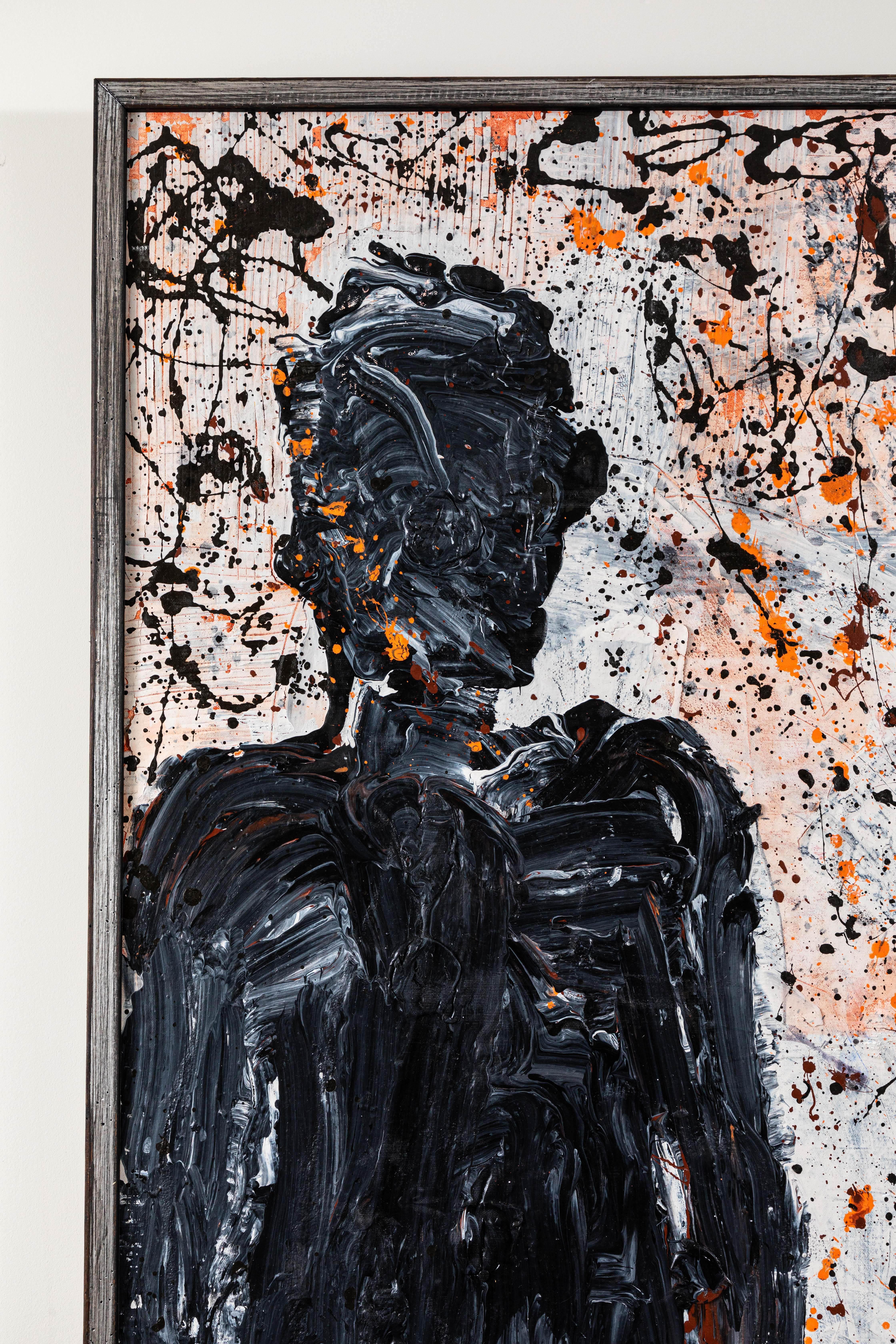 Abstraktes abstraktes Acryl auf Leinwand von Christopher Shoemaker (amerikanisch) im Angebot