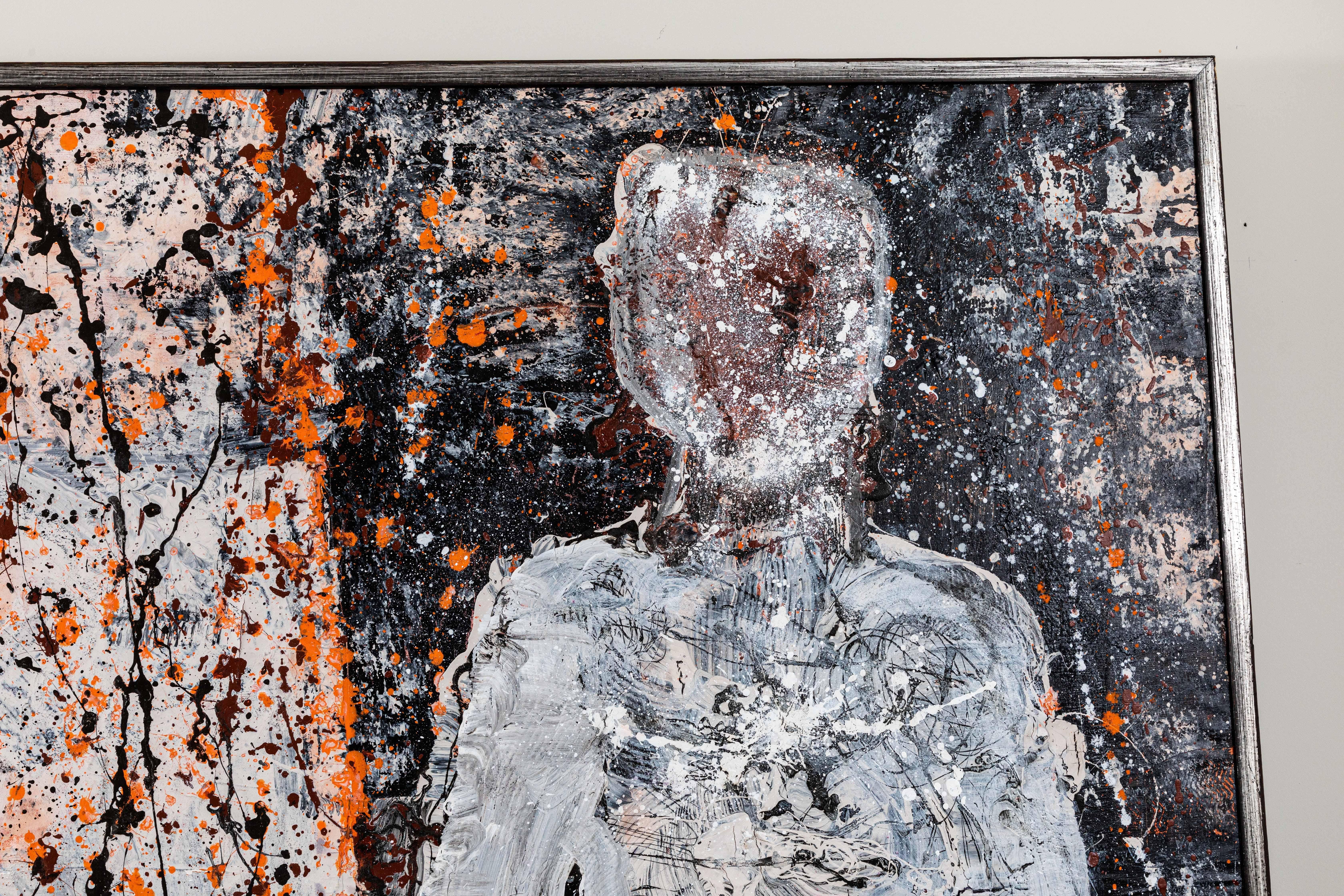 Abstraktes abstraktes Acryl auf Leinwand von Christopher Shoemaker im Zustand „Gut“ im Angebot in Pasadena, CA