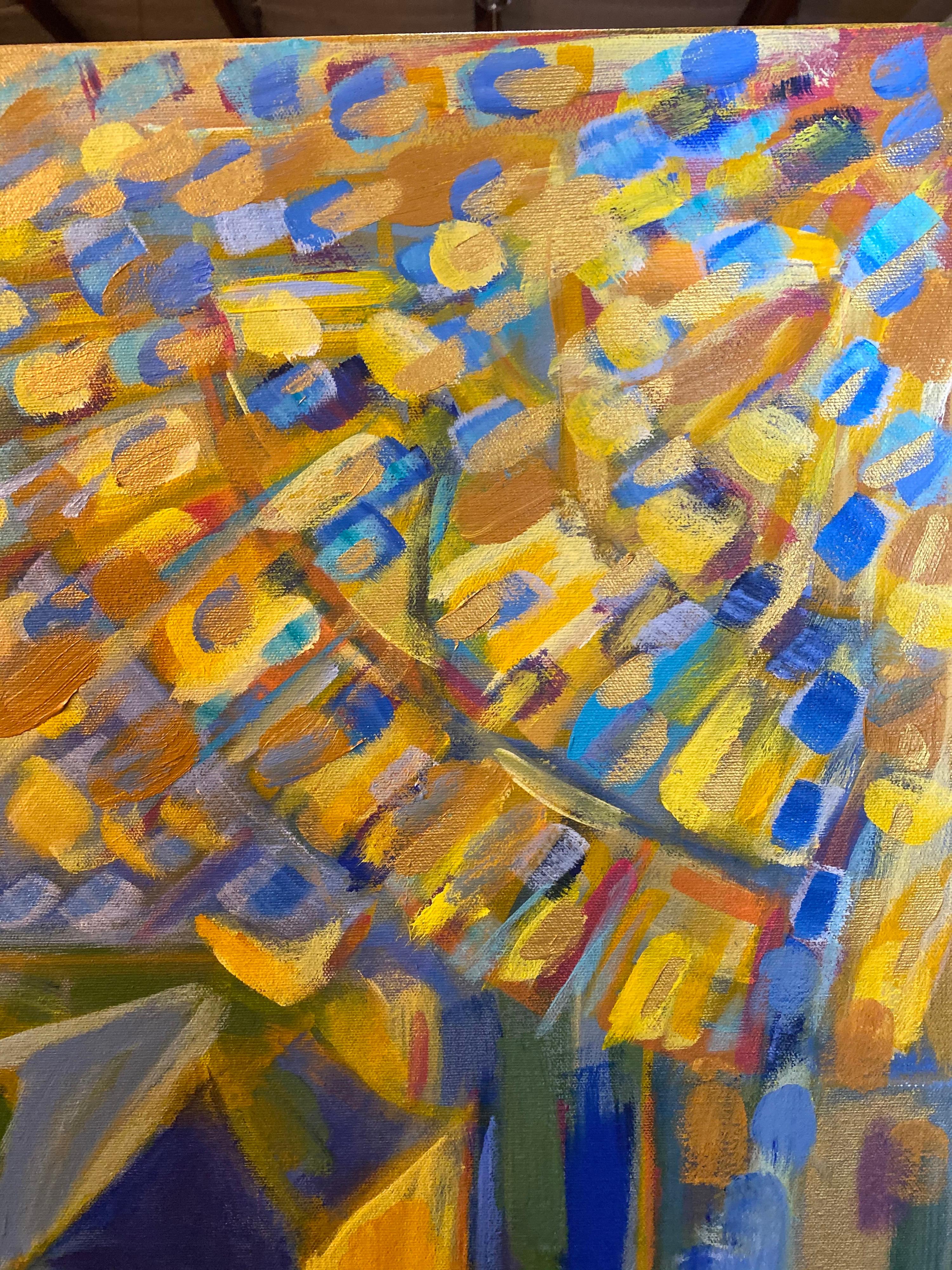 Post-Modern Abstract Acrylic on Canvas by Texas Artist Paula Sussman