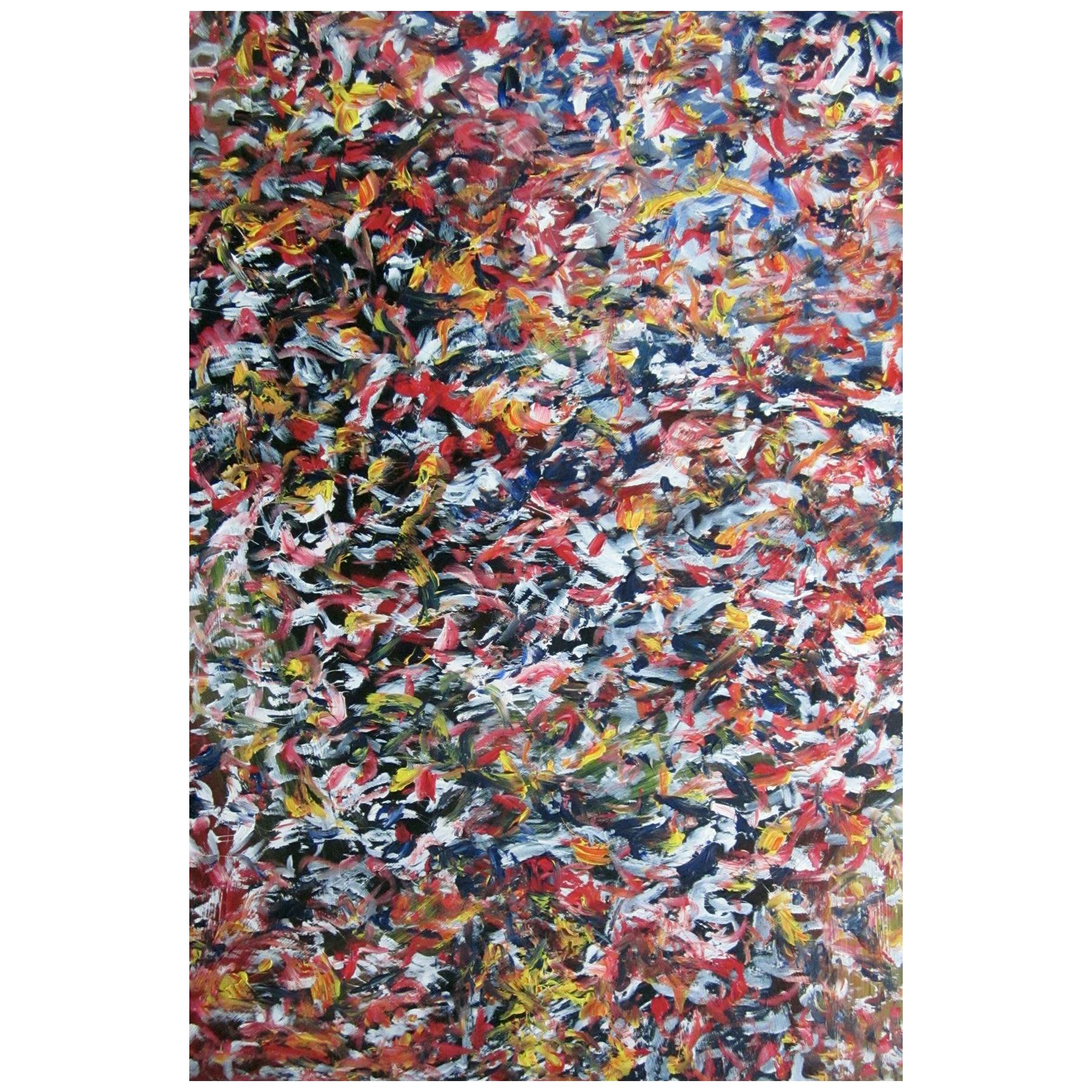 Abstract Acrylic on Canvas Painting "Of The Game" by Alexander Hecht