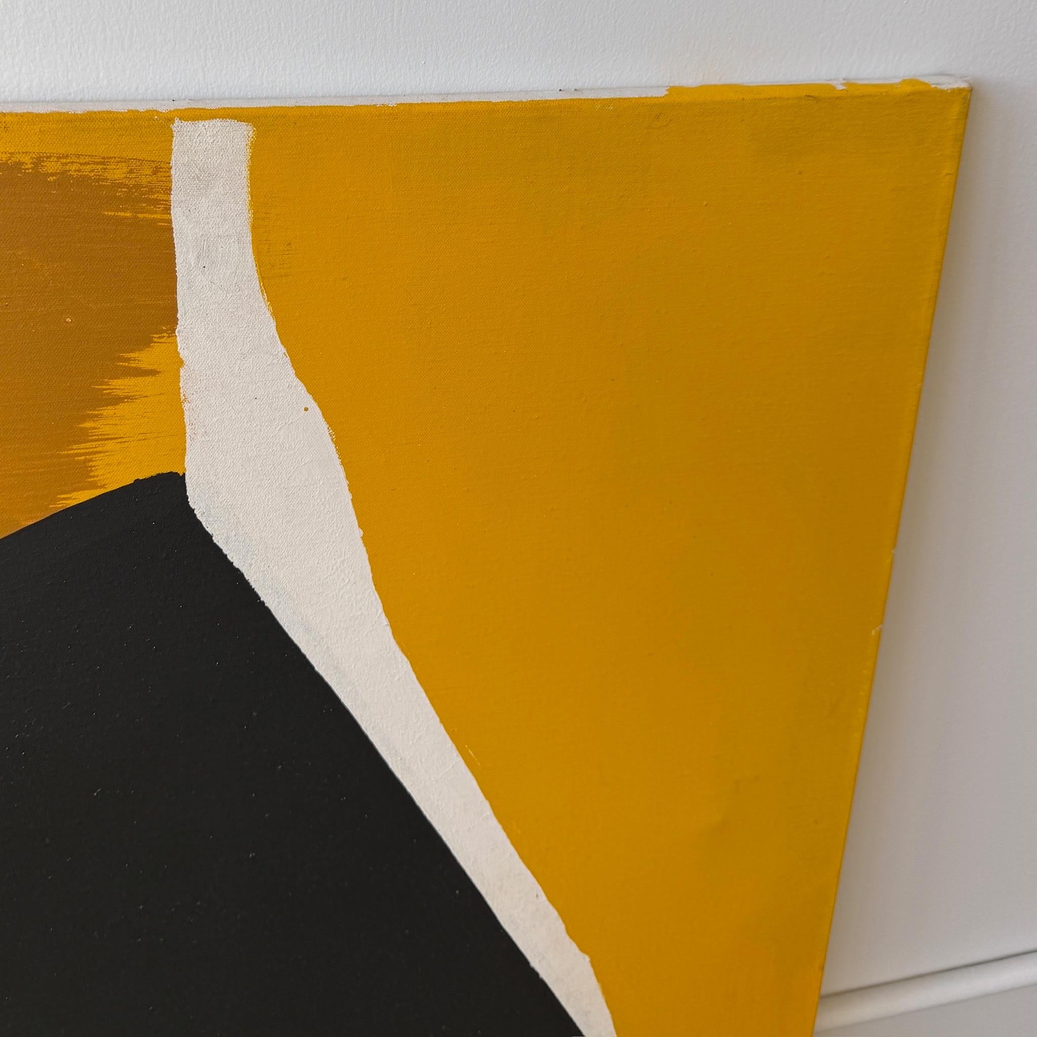 Abstraktes Gemälde in Acryl auf Leinwand, signiert Stuart (Moderne der Mitte des Jahrhunderts) im Angebot
