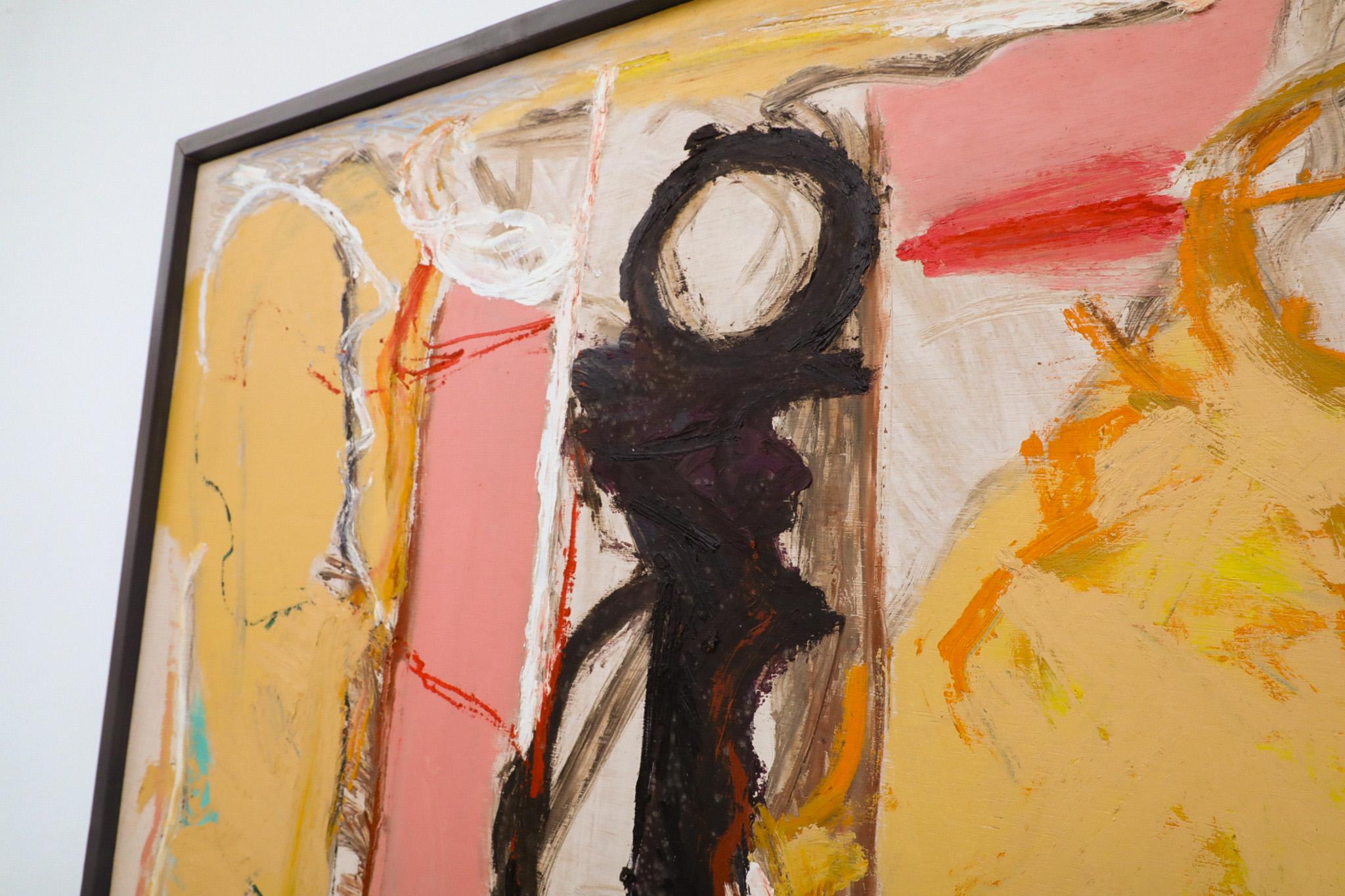 Abstract Acrylic on Wood Painting by Dutch Visual Artist Han Sterk, 1995 For Sale 1