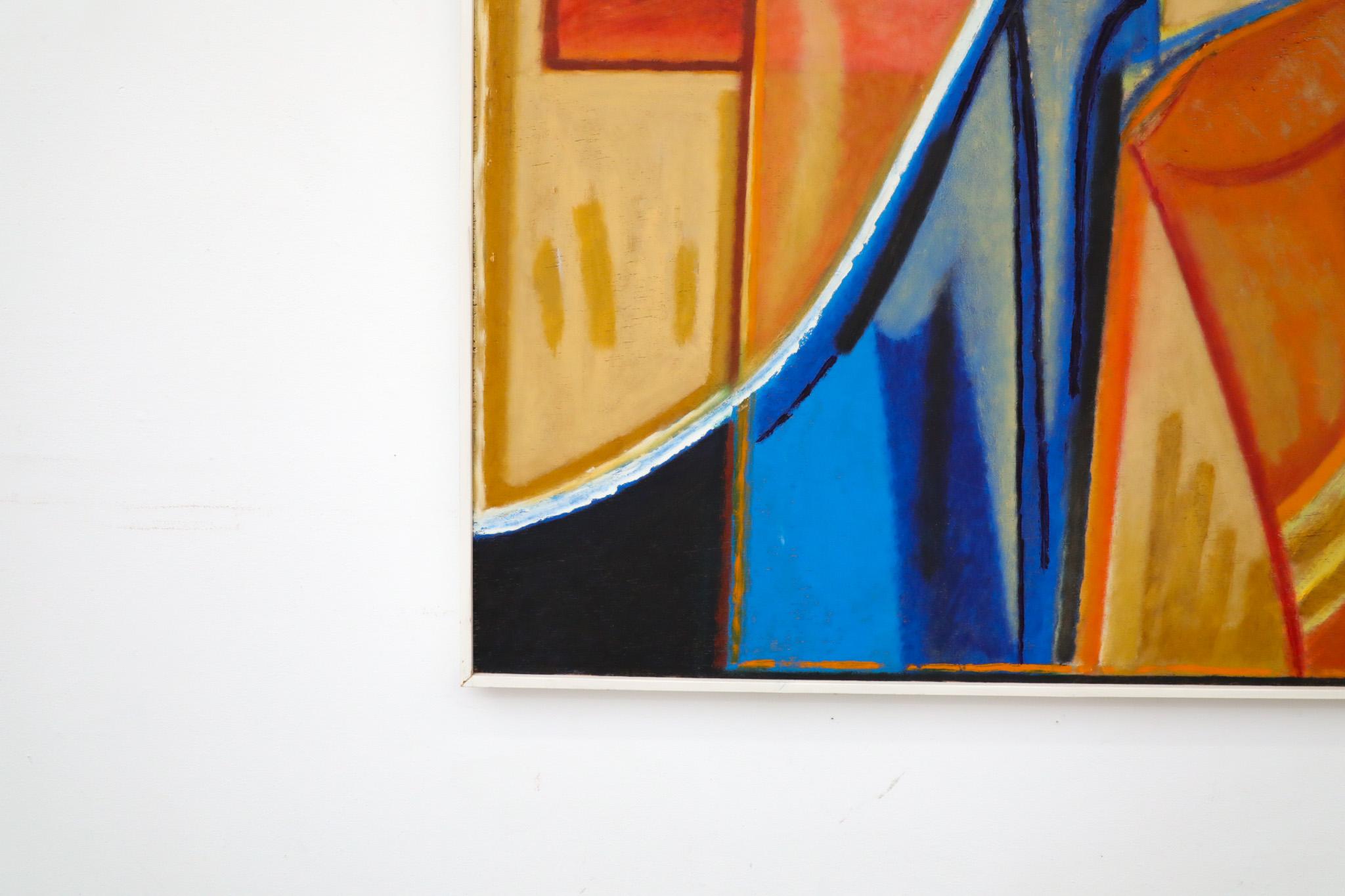 Pintura abstracta acrílica sobre madera del artista visual holandés Han Sterk en venta 2