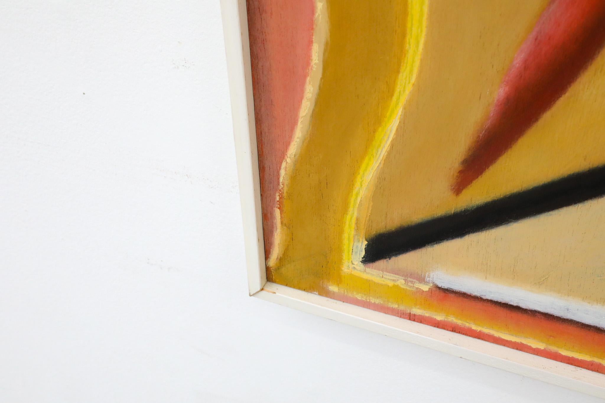 Abstract Acrylic on Wood Painting by Dutch Visual Artist Han Sterk 4