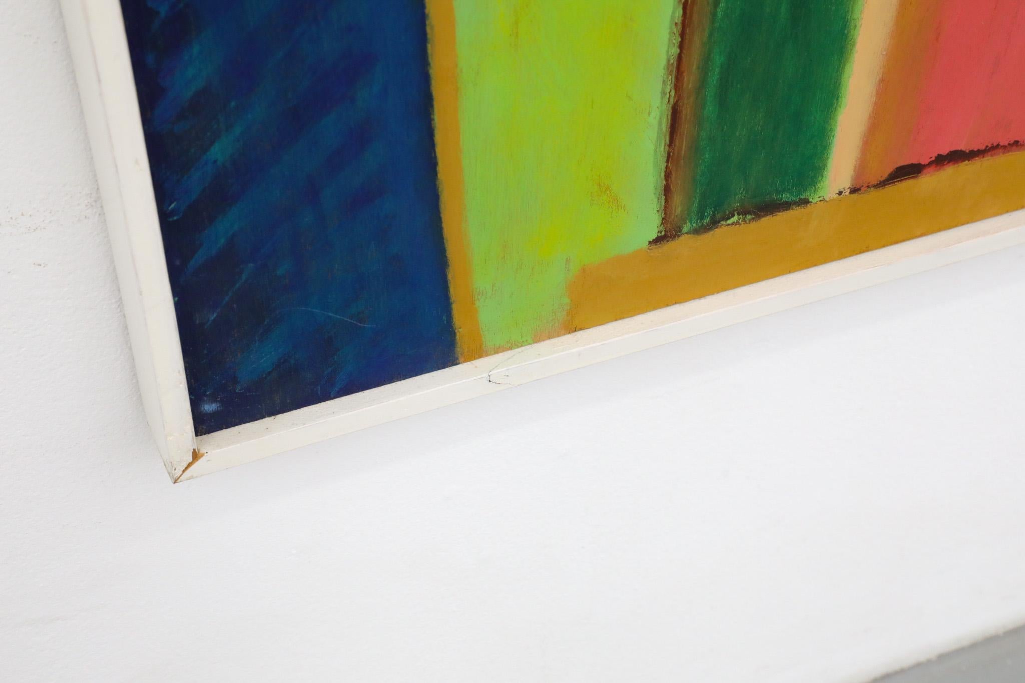 Pintura abstracta acrílica sobre madera del artista visual holandés Han Sterk 3