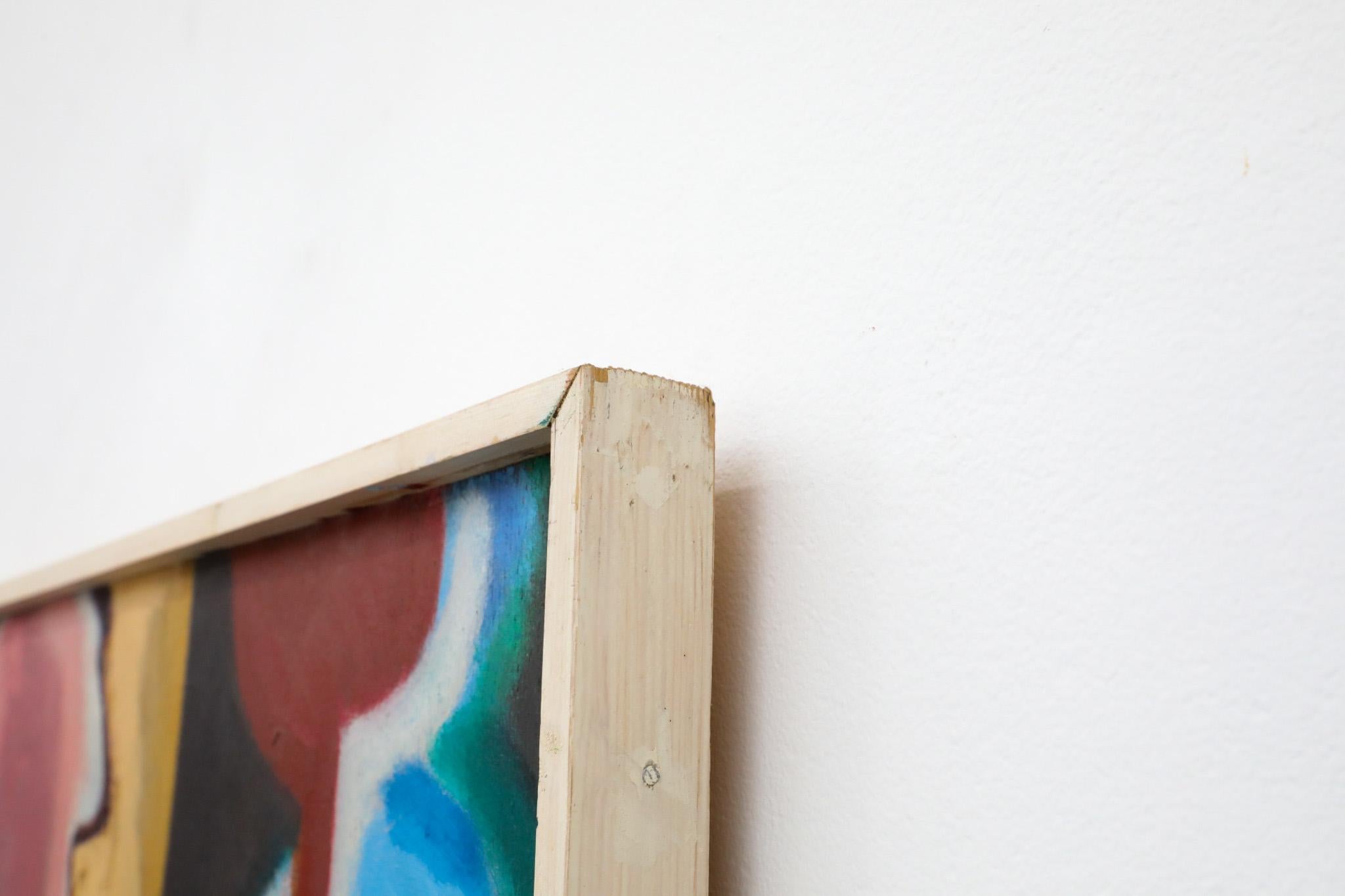 Abstraktes Gemälde aus Acryl auf Holz des niederländischen bildenden Künstlers Han Sterk im Angebot 4