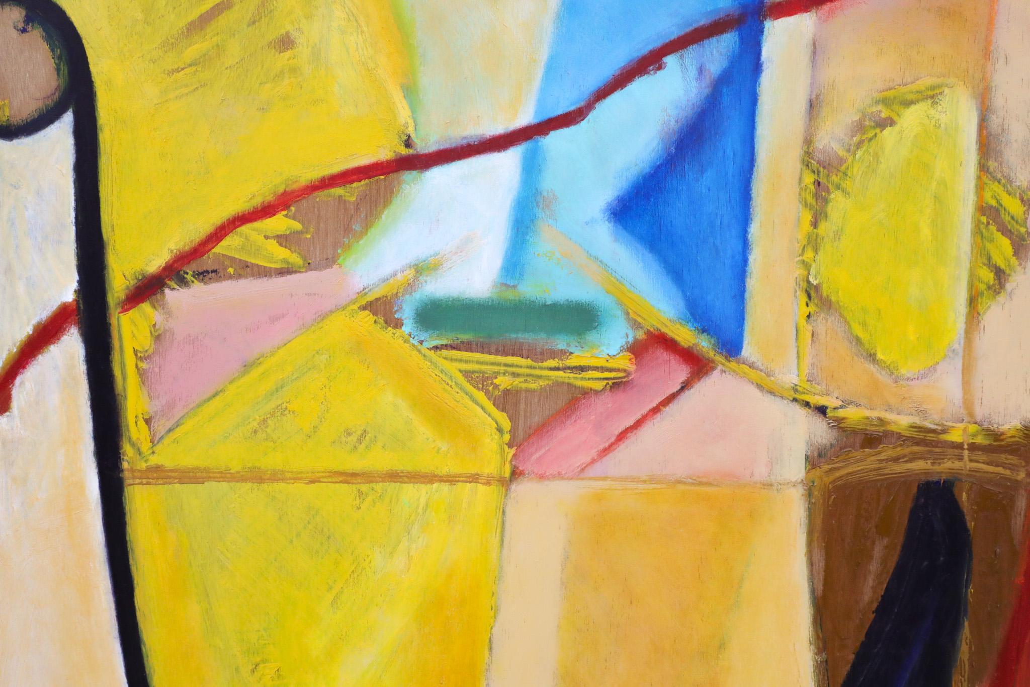 Pintura abstracta acrílica sobre madera del artista visual holandés Han Sterk en venta 3