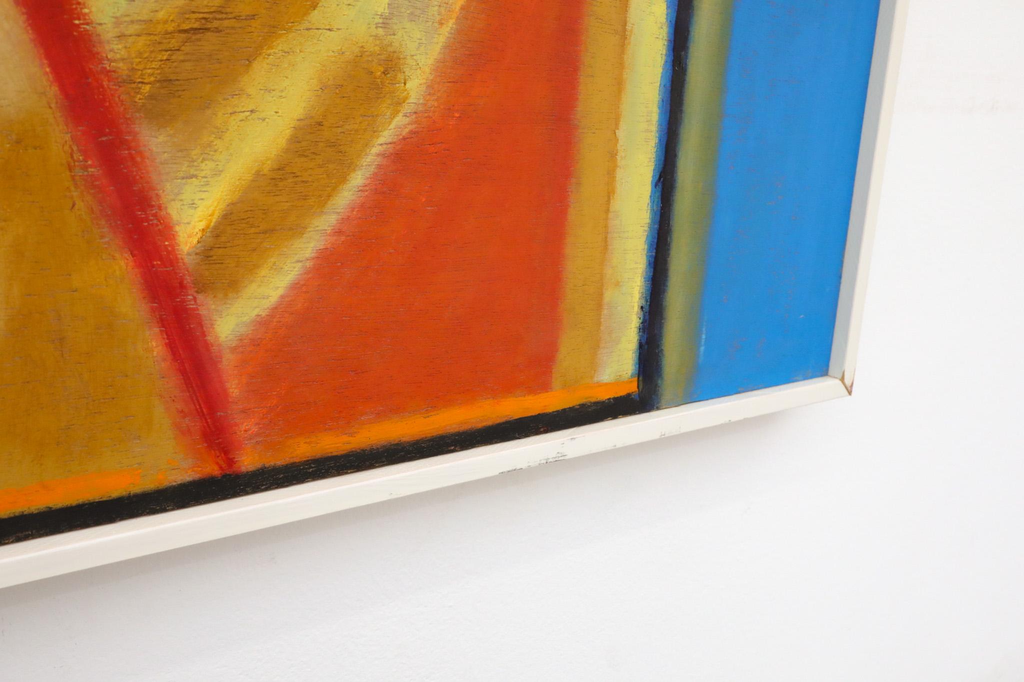 Pintura abstracta acrílica sobre madera del artista visual holandés Han Sterk en venta 4